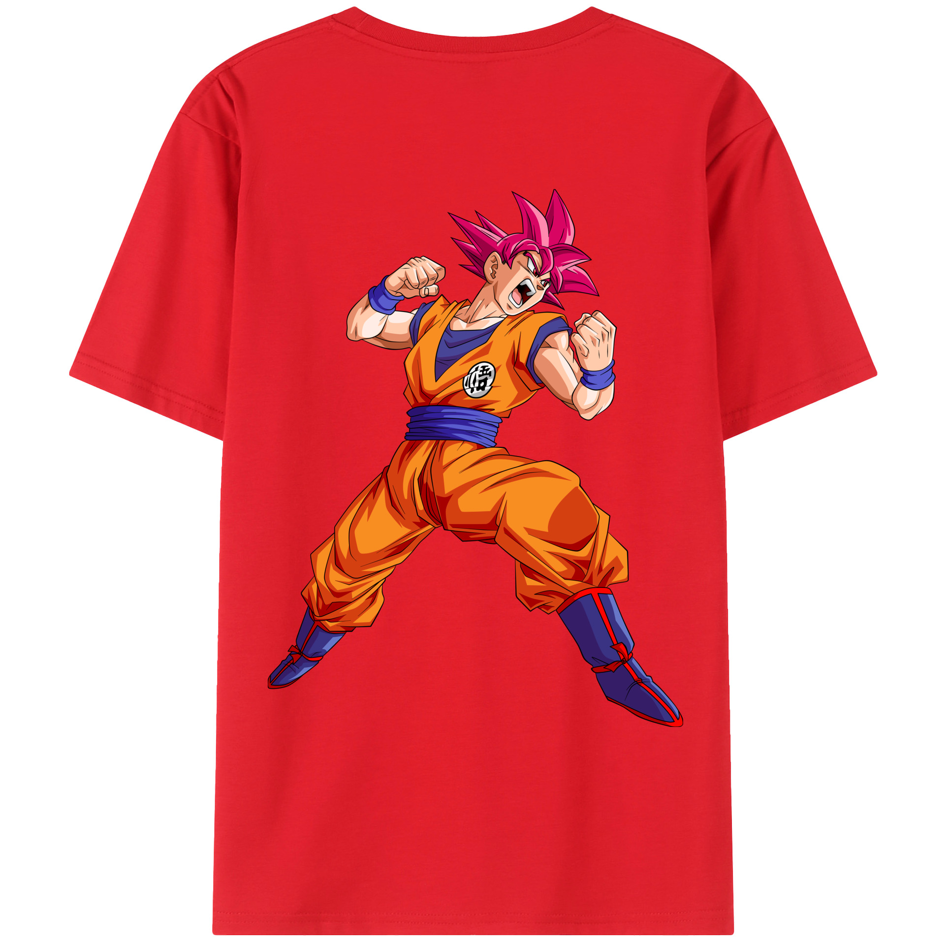 （画像用） ドラゴンボール 孫悟空（そん ごくう）Son Goku カカロット DRAGON BALL Kakarotto 綿100％ メンズ半袖Tシャツ（バックプリント） 通気性