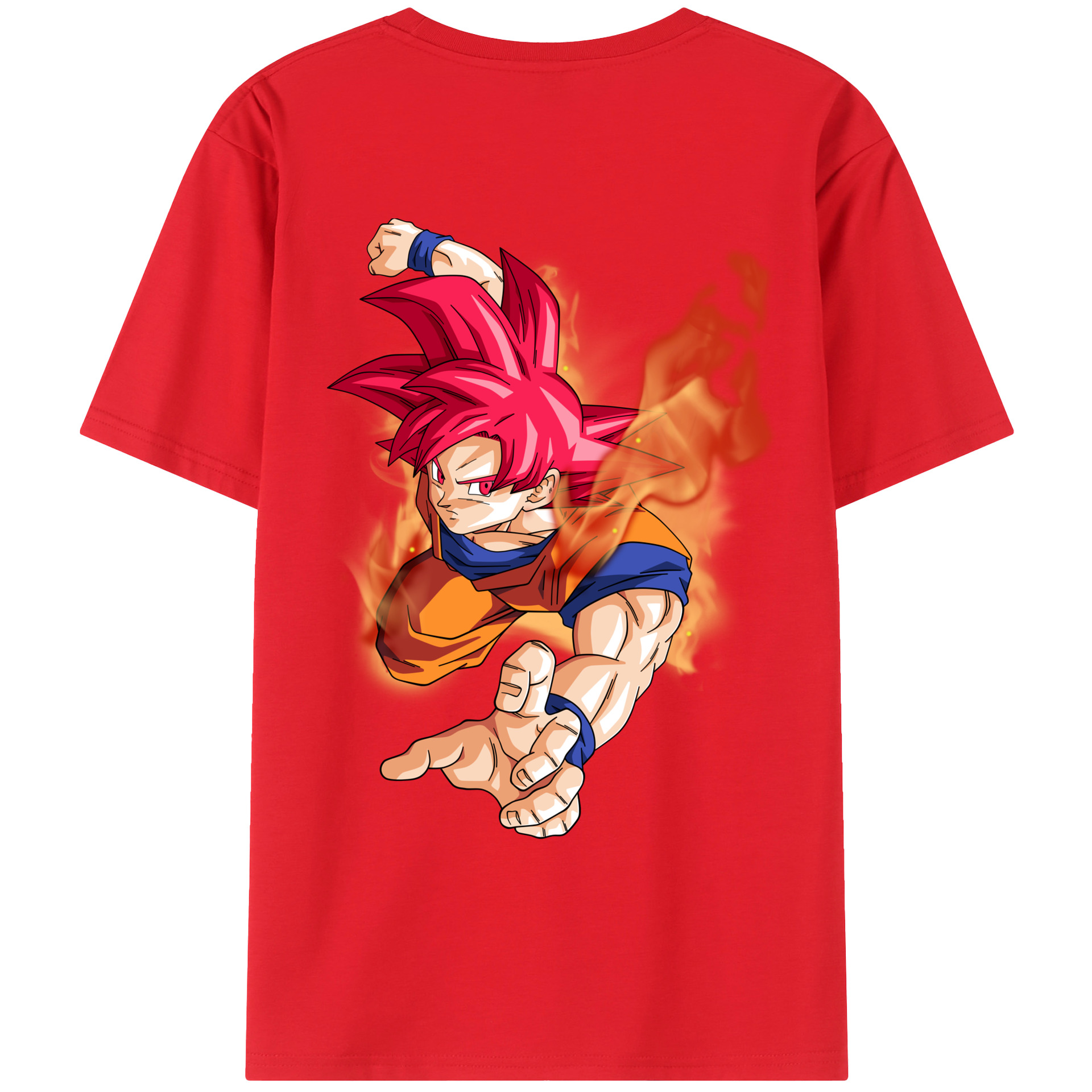 （画像用） ドラゴンボール 孫悟空（そん ごくう）Son Goku カカロット DRAGON BALL Kakarotto 綿100％ メンズ半袖Tシャツ（バックプリント） 通気性