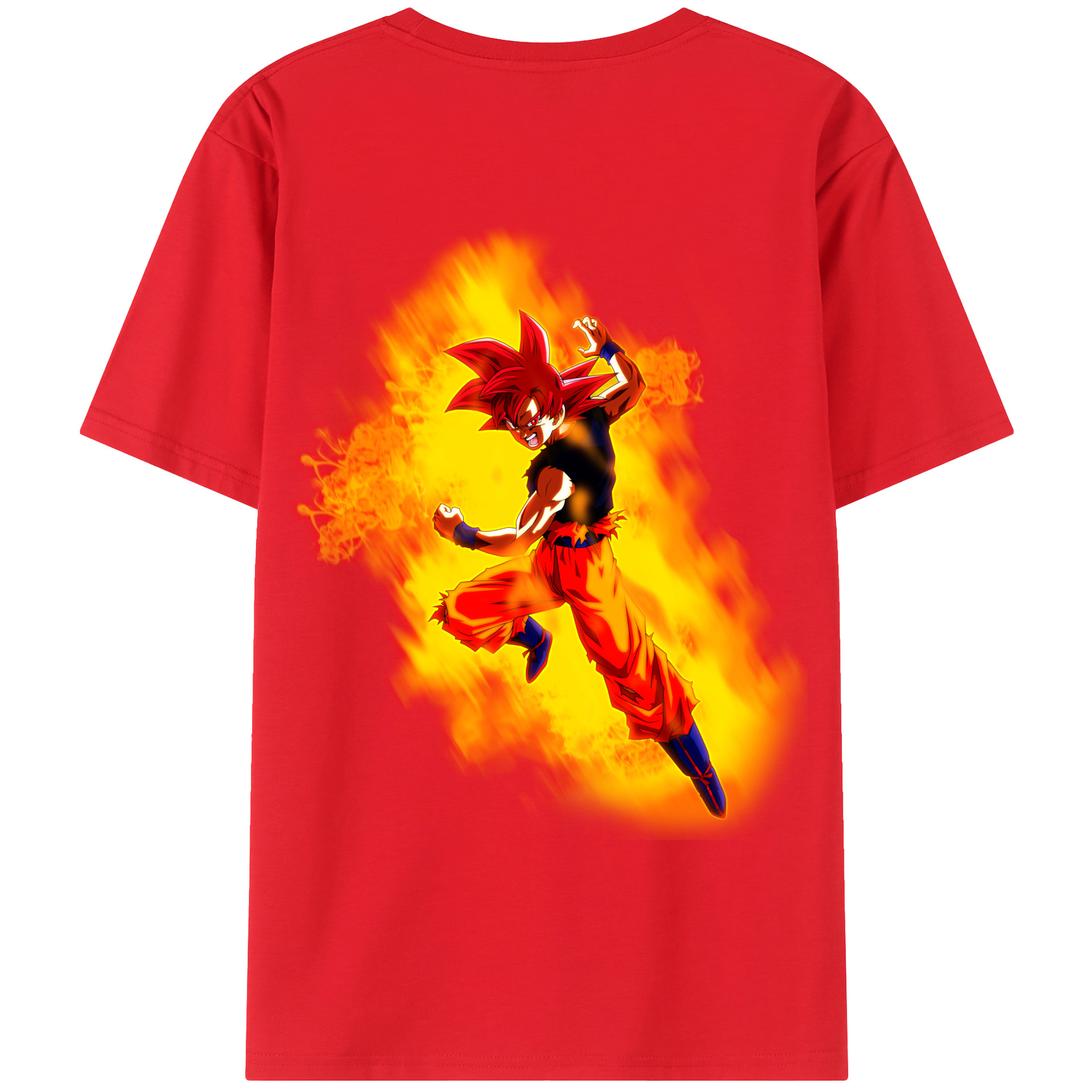 （画像用） ドラゴンボール 孫悟空（そん ごくう）Son Goku カカロット DRAGON BALL Kakarotto 綿100％ メンズ半袖Tシャツ（バックプリント） 通気性