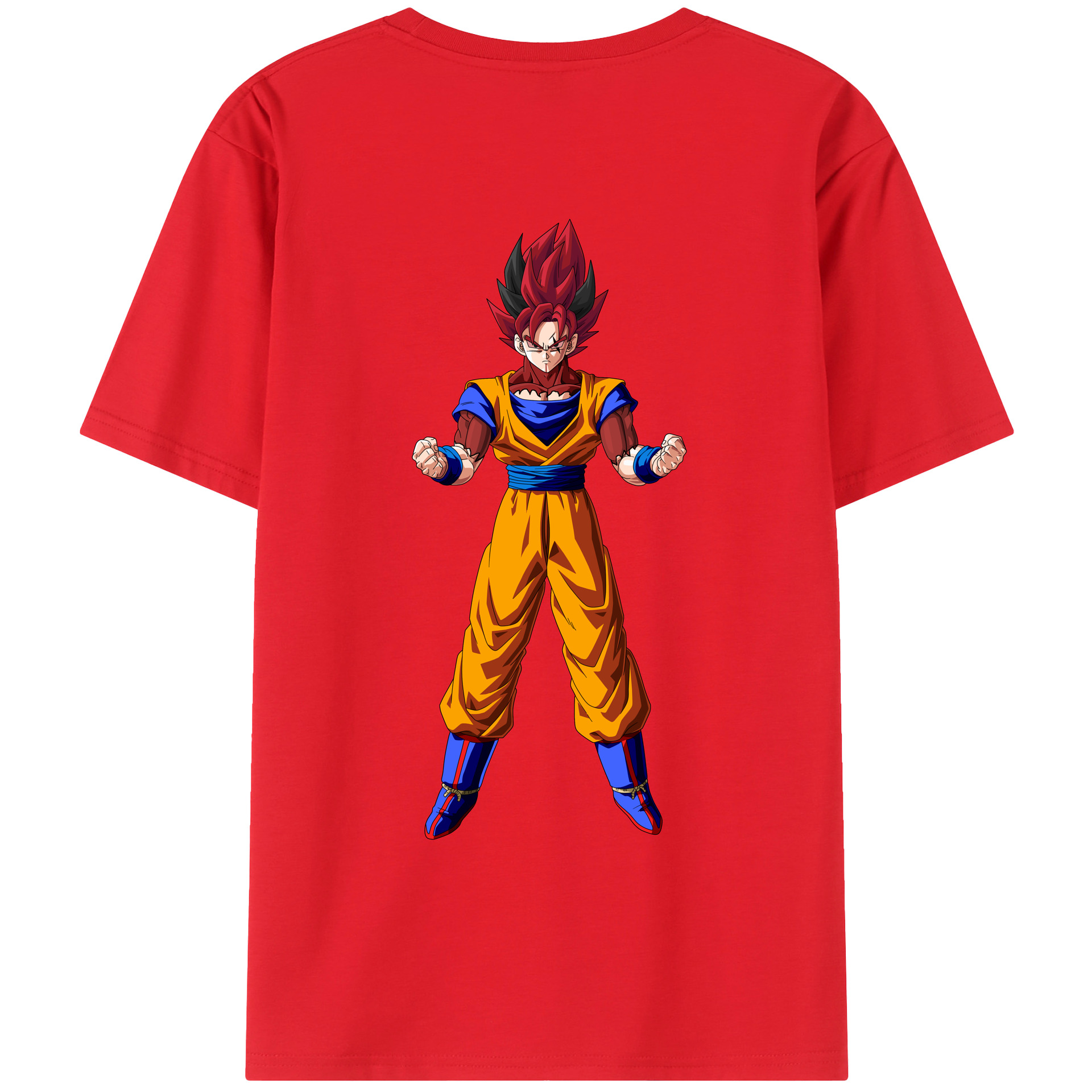 （画像用） ドラゴンボール 孫悟空（そん ごくう）Son Goku カカロット DRAGON BALL Kakarotto 綿100％ メンズ半袖Tシャツ（バックプリント） 通気性