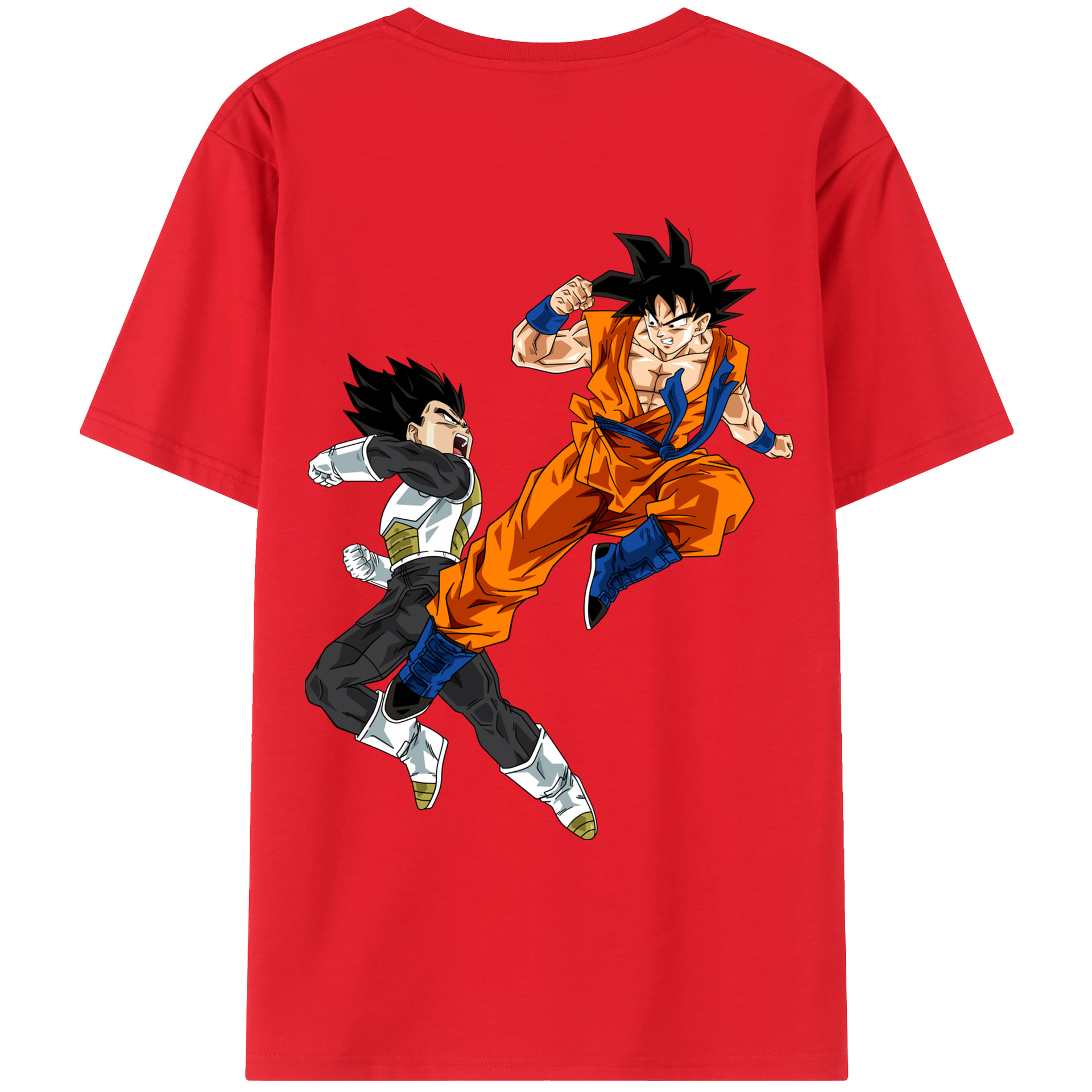 （画像用） ドラゴンボール 孫悟空（そん ごくう）Son Goku カカロット DRAGON BALL Kakarotto 綿100％ メンズ半袖Tシャツ（バックプリント） 通気性