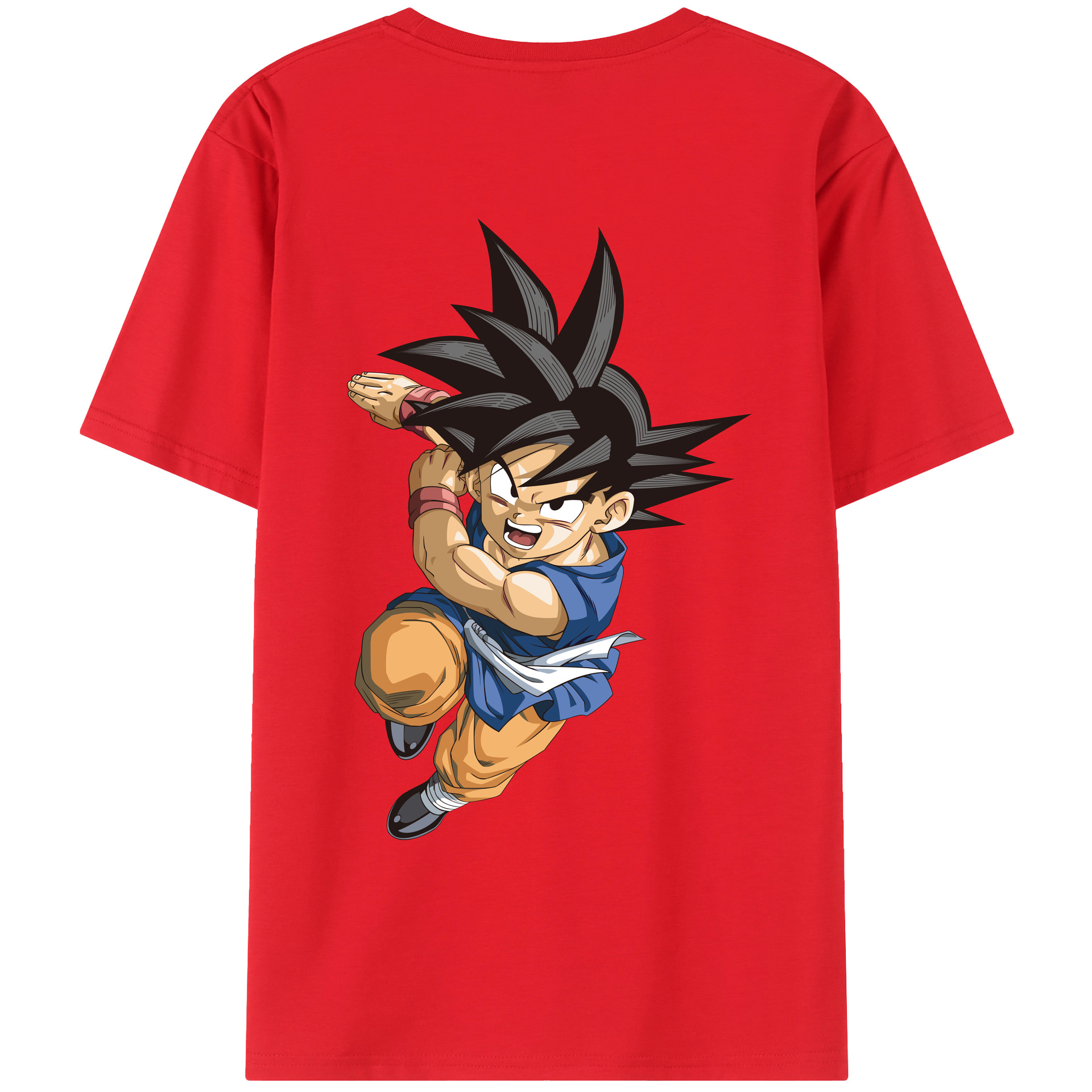 （画像用） ドラゴンボール 孫悟空（そん ごくう）Son Goku カカロット DRAGON BALL Kakarotto 綿100％ メンズ半袖Tシャツ（バックプリント） 通気性