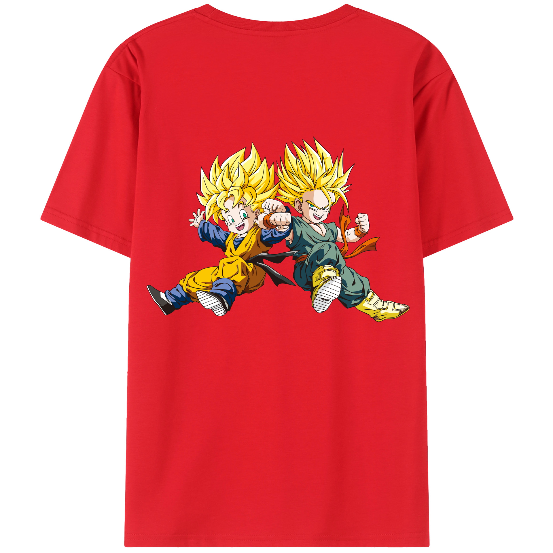 （画像用） ドラゴンボール 孫悟空（そん ごくう）Son Goku カカロット DRAGON BALL Kakarotto 綿100％ メンズ半袖Tシャツ（バックプリント） 通気性