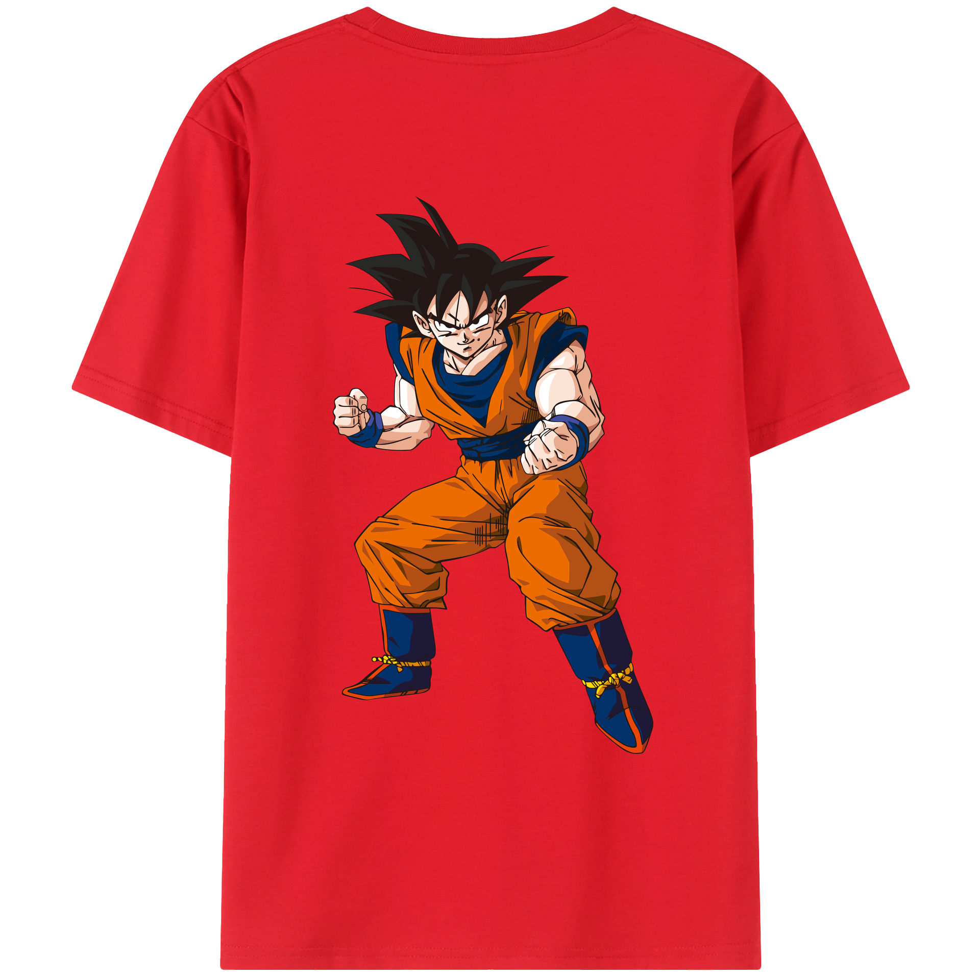 （画像用） ドラゴンボール 孫悟空（そん ごくう）Son Goku カカロット DRAGON BALL Kakarotto 綿100％ メンズ半袖Tシャツ（バックプリント） 通気性