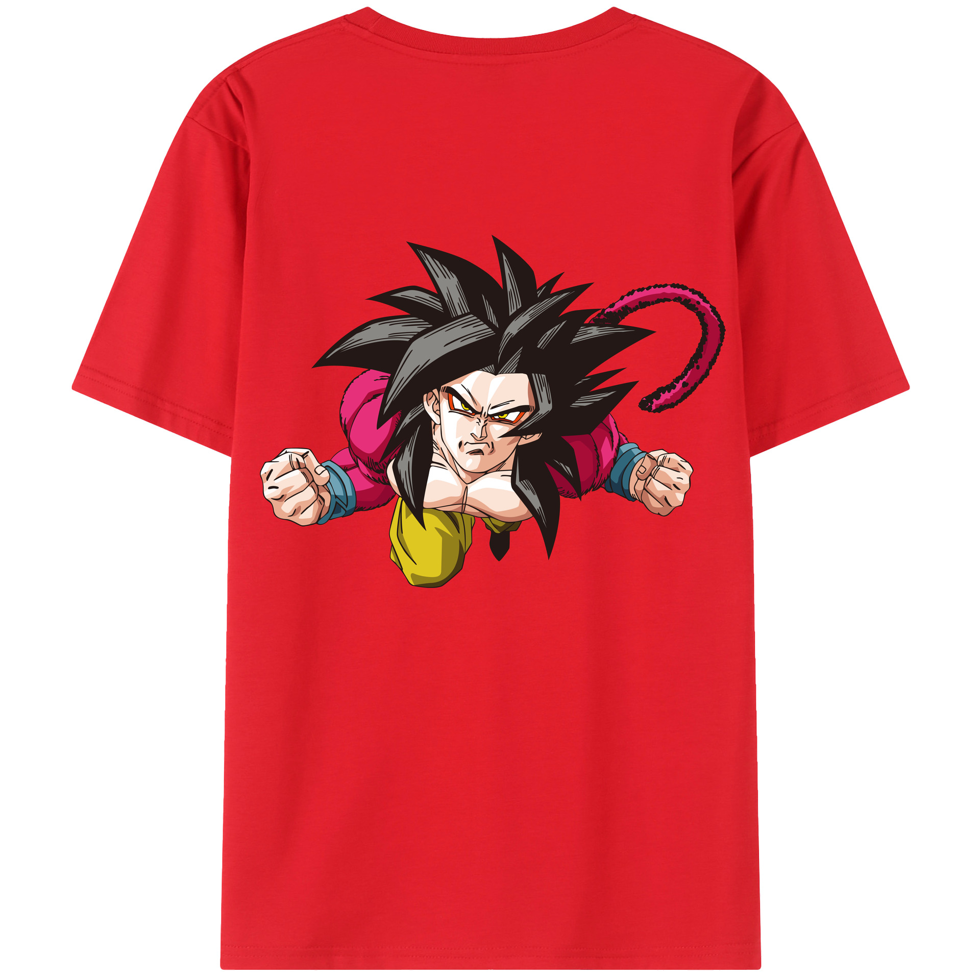 （画像用） ドラゴンボール 孫悟空（そん ごくう）Son Goku カカロット DRAGON BALL Kakarotto 綿100％ メンズ半袖Tシャツ（バックプリント） 通気性