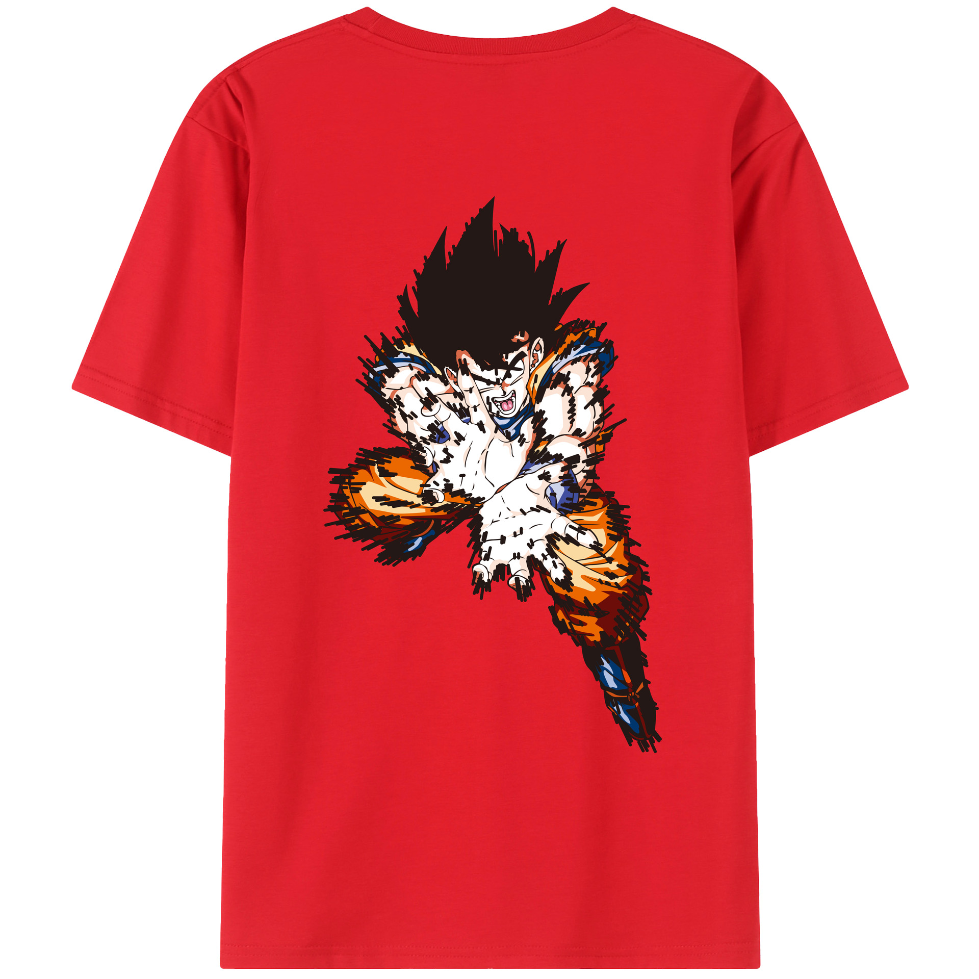 （画像用） ドラゴンボール 孫悟空（そん ごくう）Son Goku カカロット DRAGON BALL Kakarotto 綿100％ メンズ半袖Tシャツ（バックプリント） 通気性