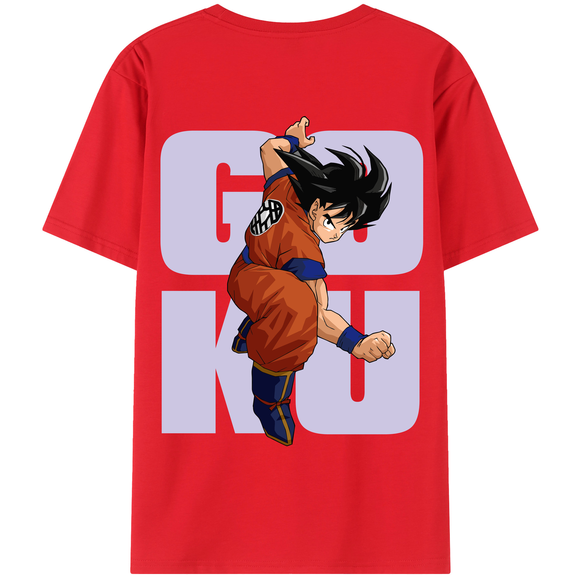 （画像用） ドラゴンボール 孫悟空（そん ごくう）Son Goku カカロット DRAGON BALL Kakarotto 綿100％ メンズ半袖Tシャツ（バックプリント） 通気性