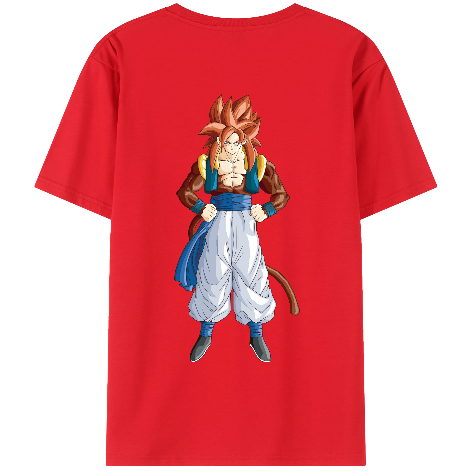 （画像用） ドラゴンボール 孫悟空（そん ごくう）Son Goku カカロット DRAGON BALL Kakarotto 綿100％ メンズ半袖Tシャツ（バックプリント） 通気性