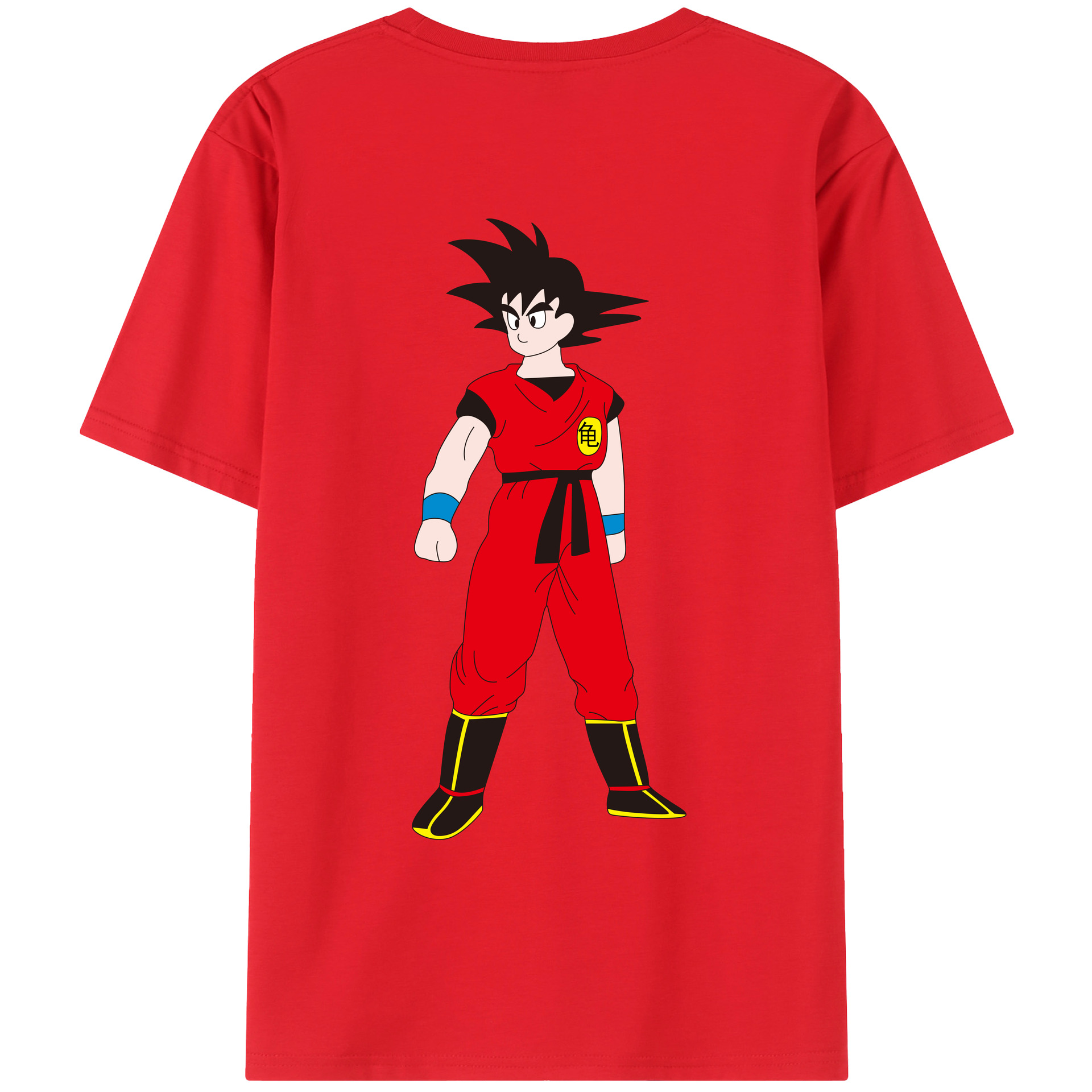 （画像用） ドラゴンボール 孫悟空（そん ごくう）Son Goku カカロット DRAGON BALL Kakarotto 綿100％ メンズ半袖Tシャツ（バックプリント） 通気性