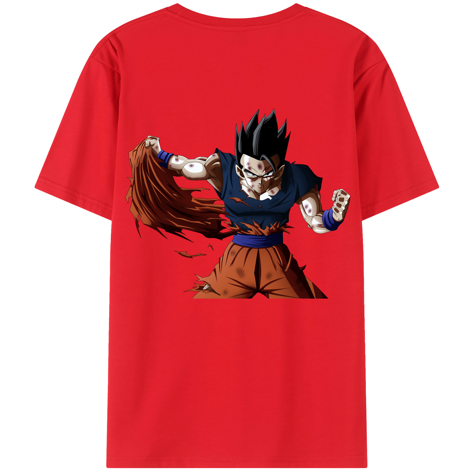 （画像用） ドラゴンボール ベジータ四世（Bejīta Yonsei）DRAGON BALL Vegeta IV 綿100％ メンズ半袖Tシャツ（バックプリント） 通気性