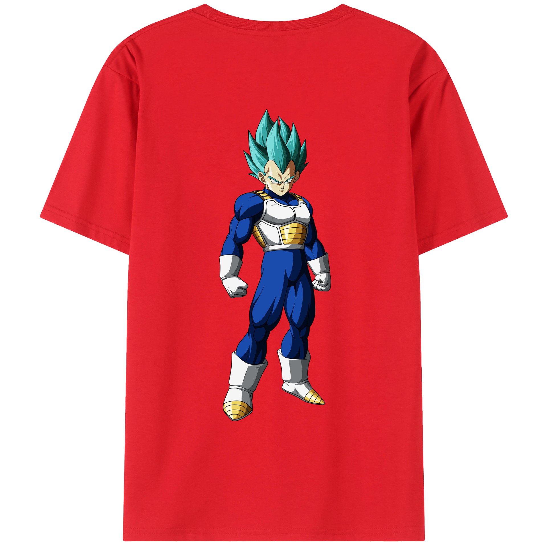 （画像用） ドラゴンボール ベジータ四世（Bejīta Yonsei）DRAGON BALL Vegeta IV 綿100％ メンズ半袖Tシャツ（バックプリント） 通気性
