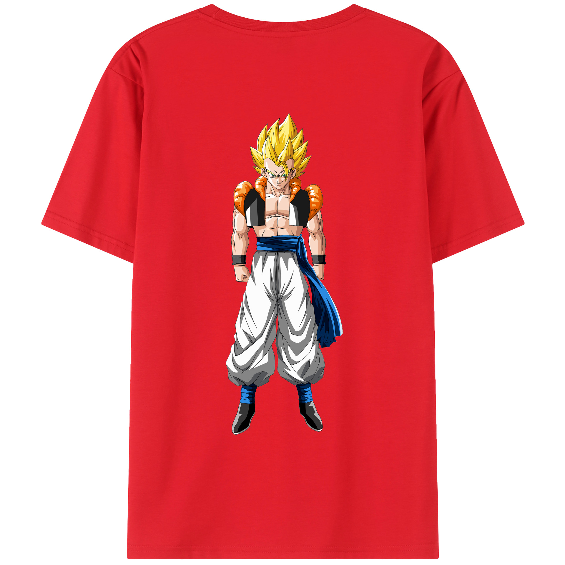 （画像用） ドラゴンボール ベジータ四世（Bejīta Yonsei）DRAGON BALL Vegeta IV 綿100％ メンズ半袖Tシャツ（バックプリント） 通気性