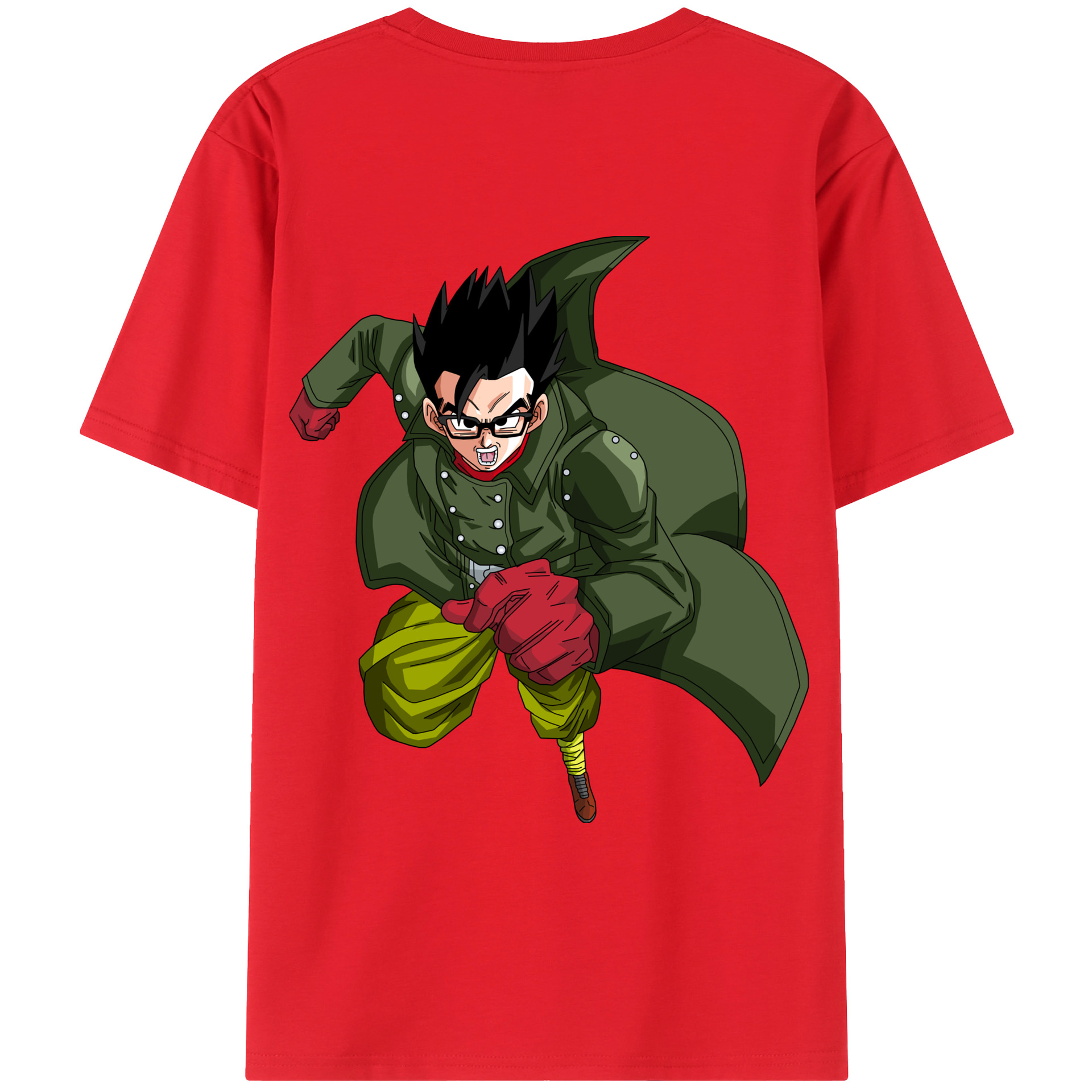 （画像用） ドラゴンボール 孫 悟飯（そんごはん）DRAGON BALL Son Gohan 綿100％ メンズ半袖Tシャツ（バックプリント） 通気性