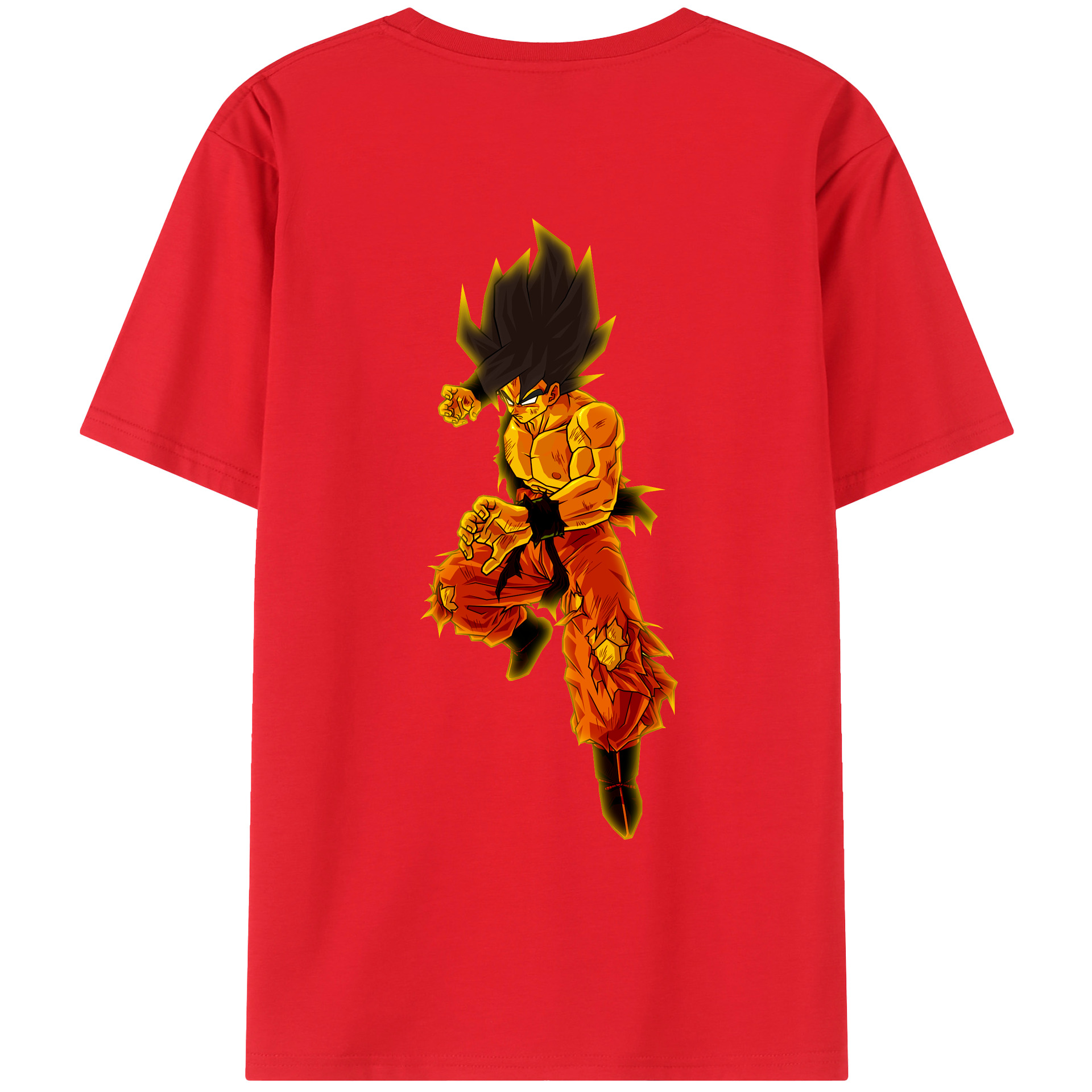 （画像用） ドラゴンボール 孫 悟飯（そんごはん）DRAGON BALL Son Gohan 綿100％ メンズ半袖Tシャツ（バックプリント） 通気性