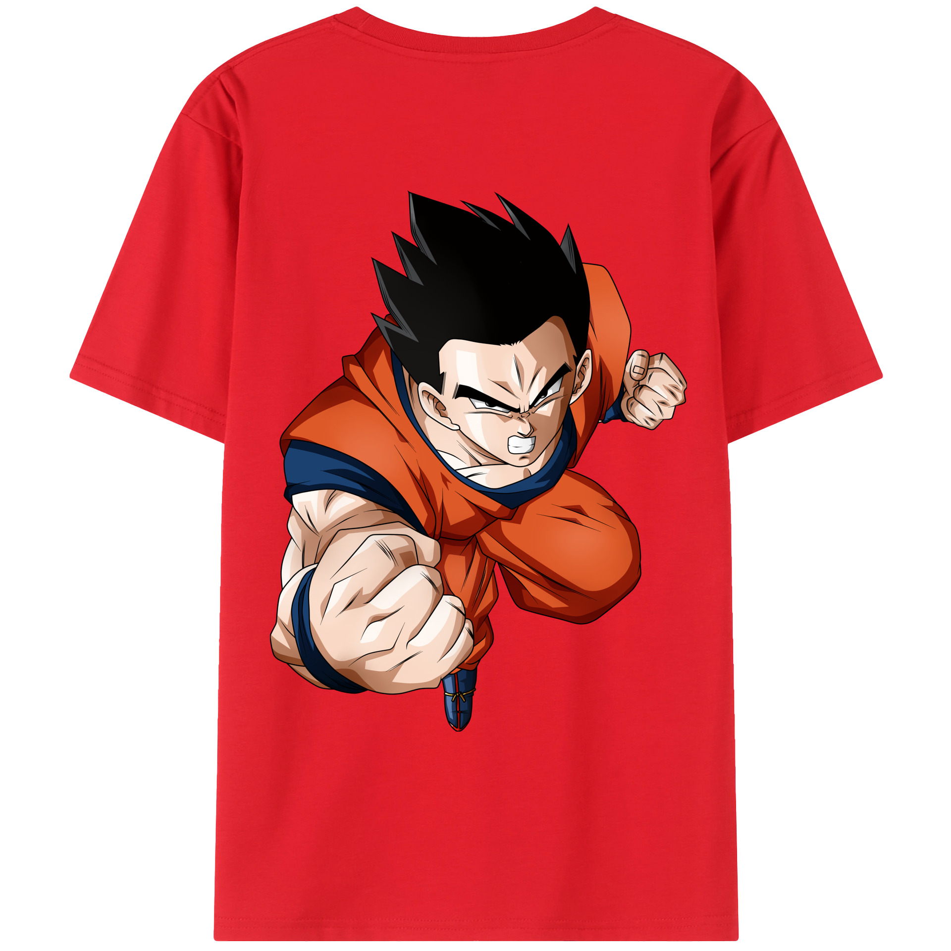 （画像用） ドラゴンボール 孫 悟飯（そんごはん）DRAGON BALL Son Gohan 綿100％ メンズ半袖Tシャツ（バックプリント） 通気性