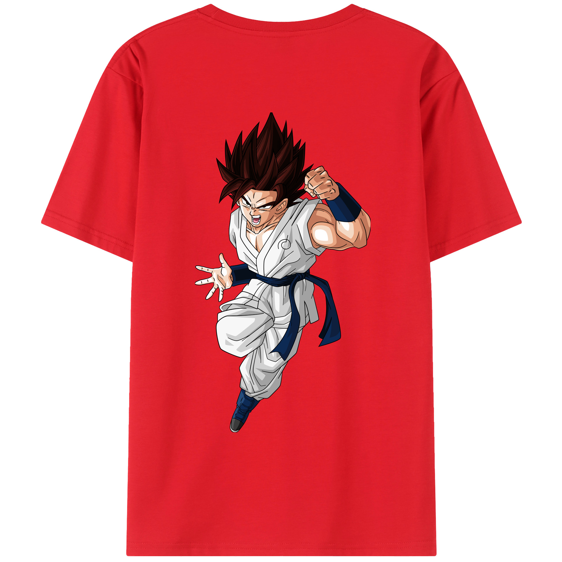 （画像用） ドラゴンボール 孫 悟飯（そんごはん）DRAGON BALL Son Gohan 綿100％ メンズ半袖Tシャツ（バックプリント） 通気性