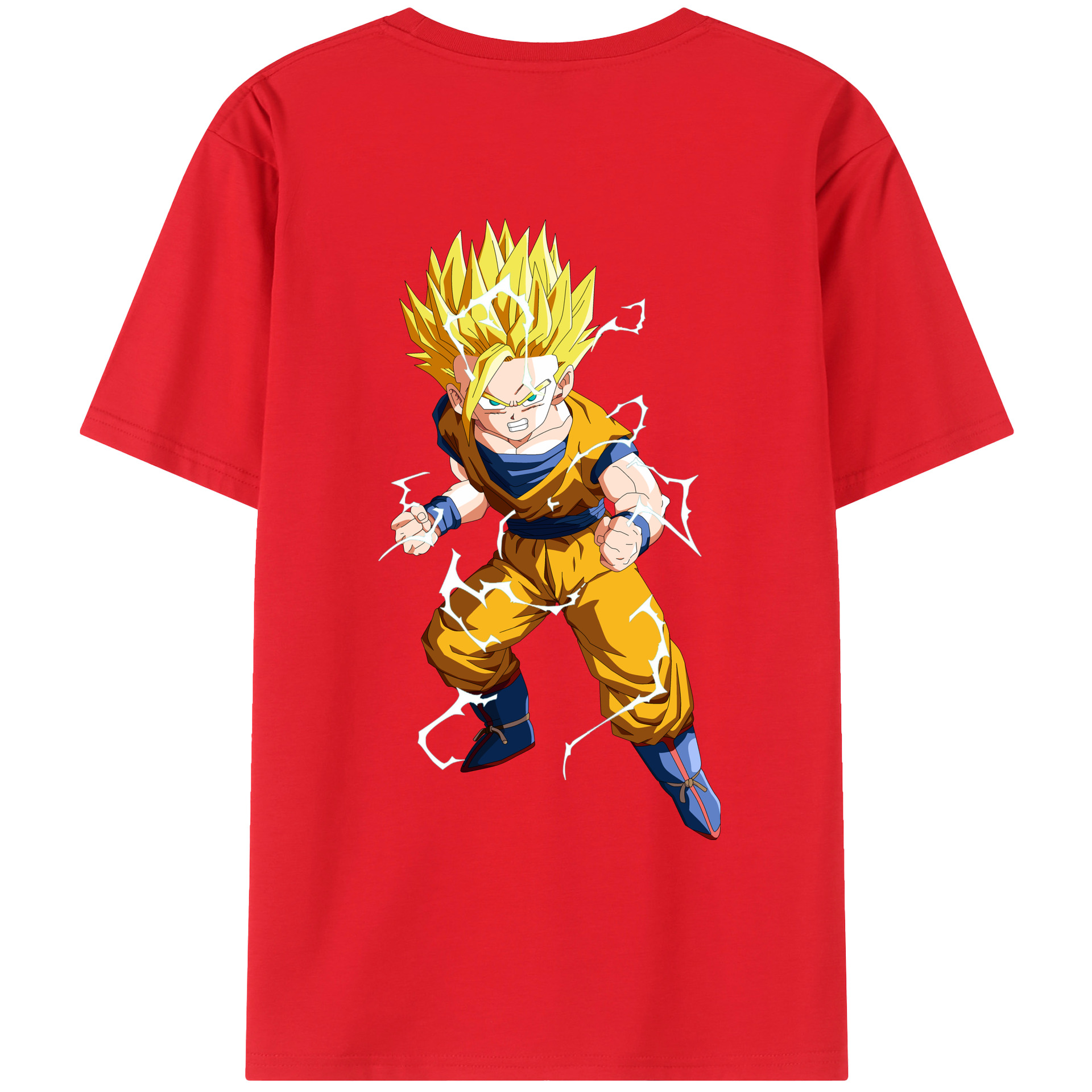 （画像用） ドラゴンボール 孫 悟飯（そんごはん）DRAGON BALL Son Gohan 綿100％ メンズ半袖Tシャツ（バックプリント） 通気性