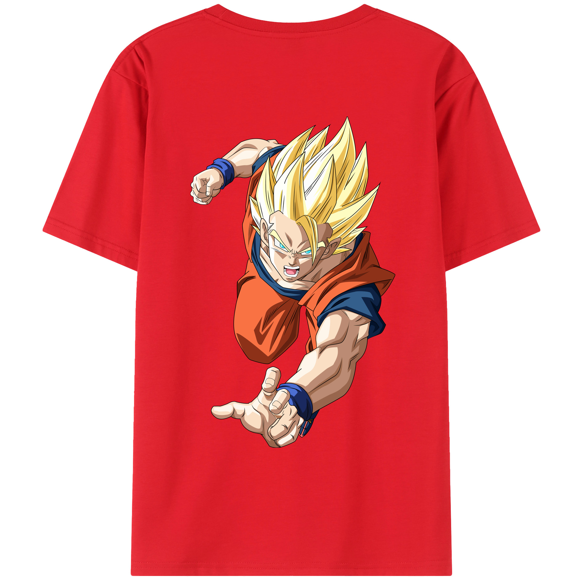 （画像用） ドラゴンボール 孫 悟飯（そんごはん）DRAGON BALL Son Gohan 綿100％ メンズ半袖Tシャツ（バックプリント） 通気性