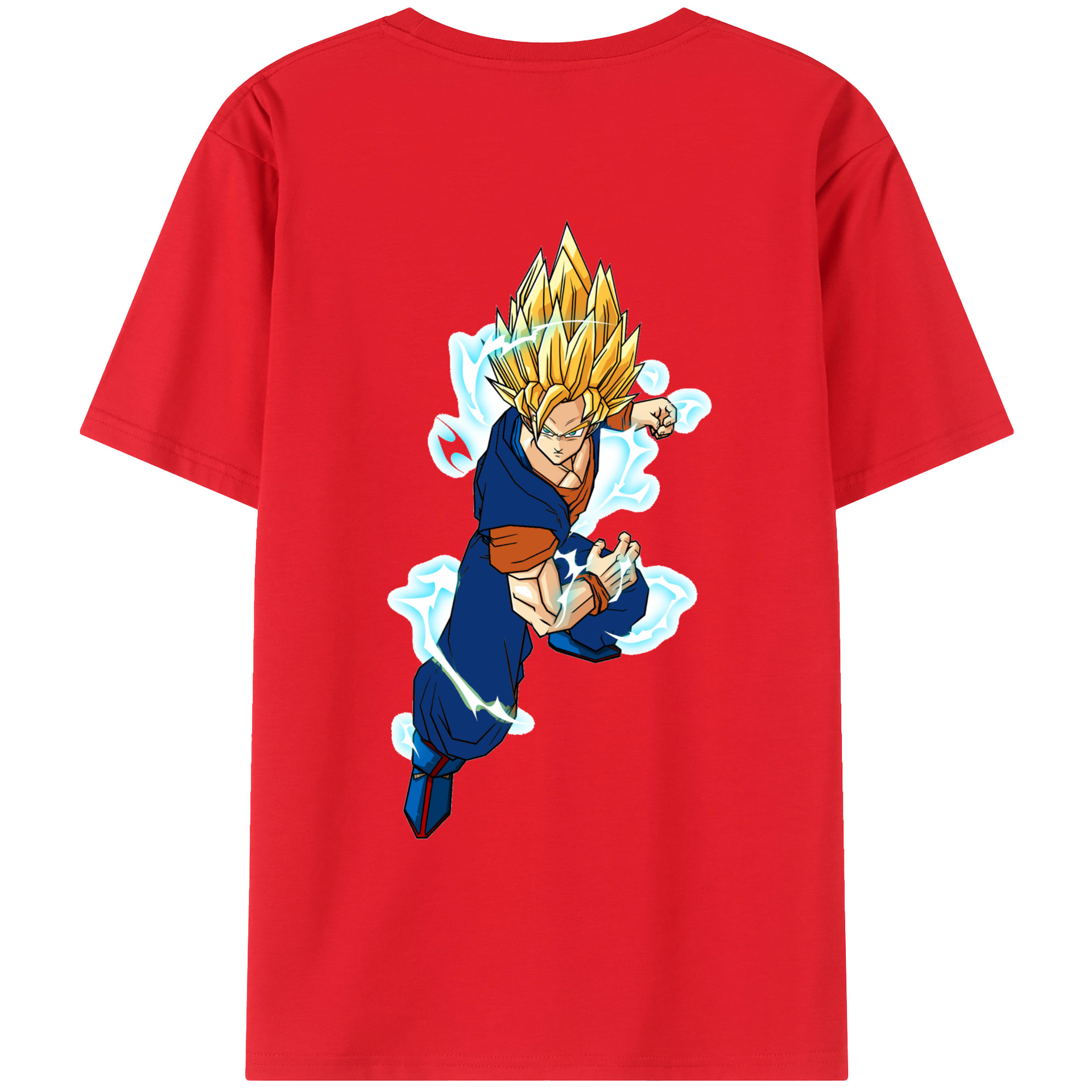 （画像用） ドラゴンボール 孫 悟飯（そんごはん）DRAGON BALL Son Gohan 綿100％ メンズ半袖Tシャツ（バックプリント） 通気性