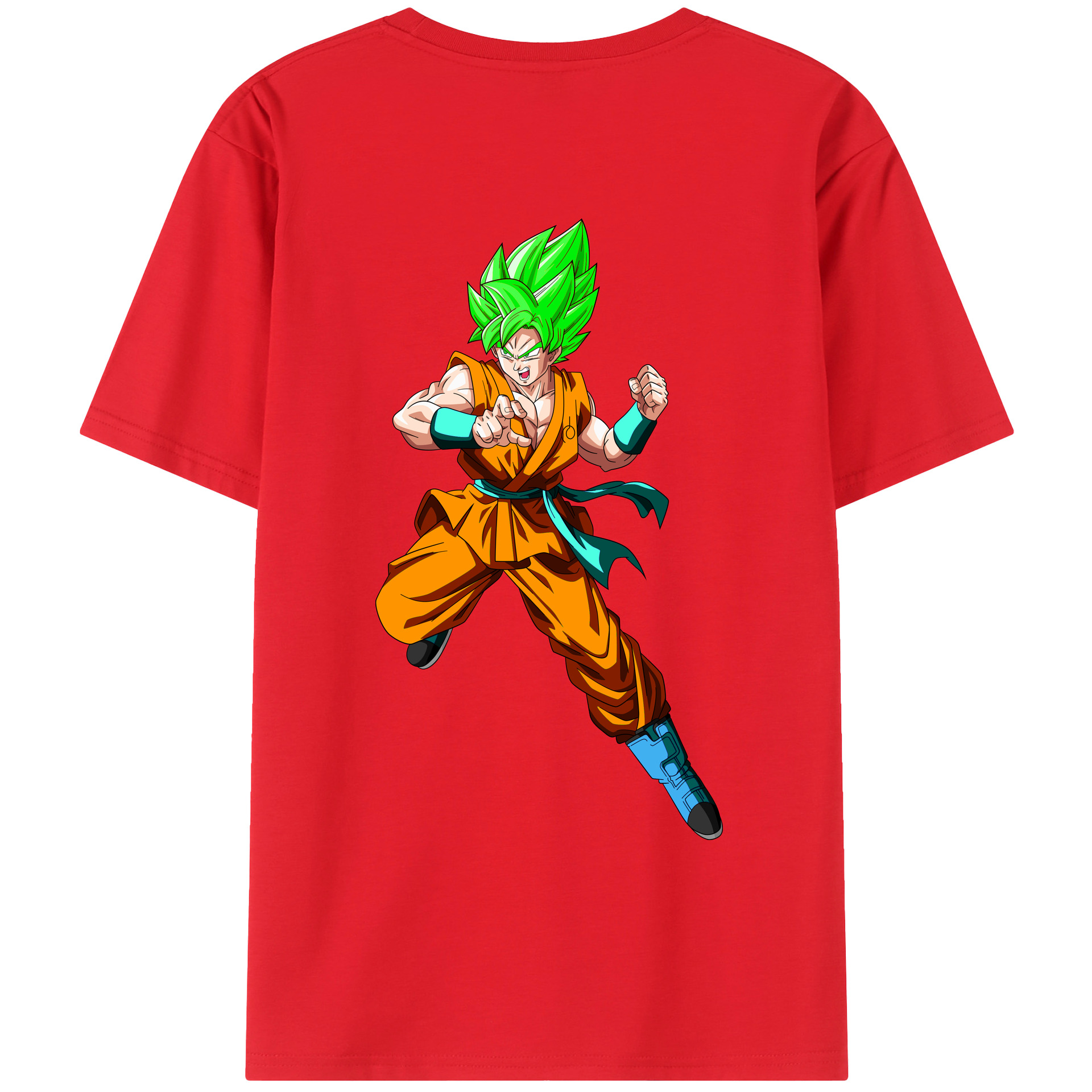 （画像用） ドラゴンボール 孫 悟飯（そんごはん）DRAGON BALL Son Gohan 綿100％ メンズ半袖Tシャツ（バックプリント） 通気性