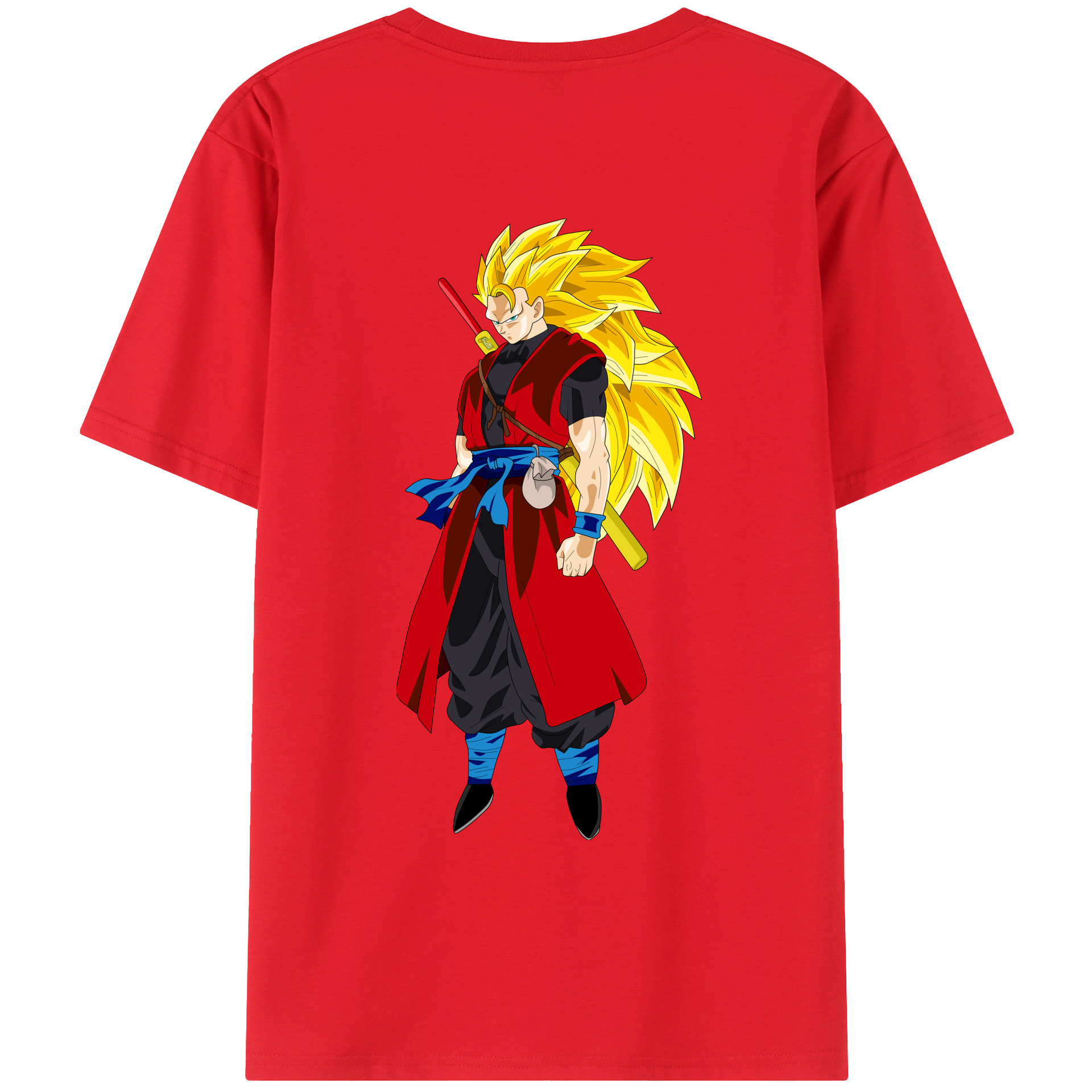 （画像用） ドラゴンボール トランクス（Torankusu）DRAGON BALL Trunks 綿100％ メンズ半袖Tシャツ（バックプリント） 通気性