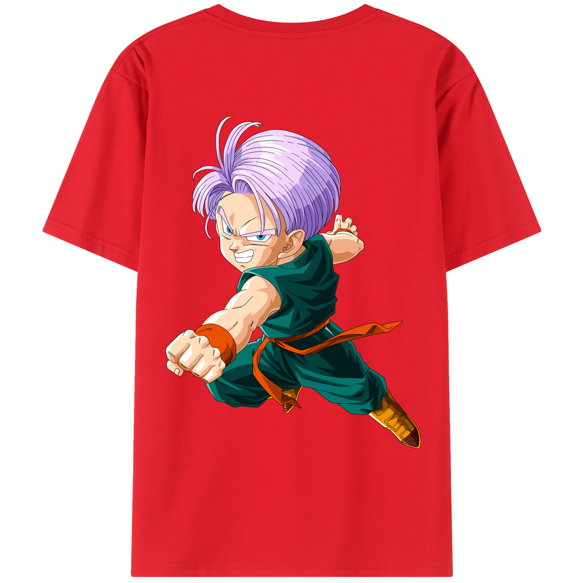 （画像用） ドラゴンボール トランクス（Torankusu）DRAGON BALL Trunks 綿100％ メンズ半袖Tシャツ（バックプリント） 通気性