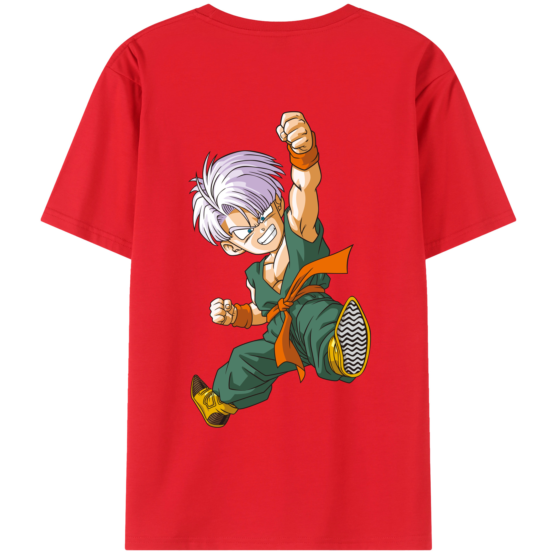 （画像用） ドラゴンボール トランクス（Torankusu）DRAGON BALL Trunks 綿100％ メンズ半袖Tシャツ（バックプリント） 通気性