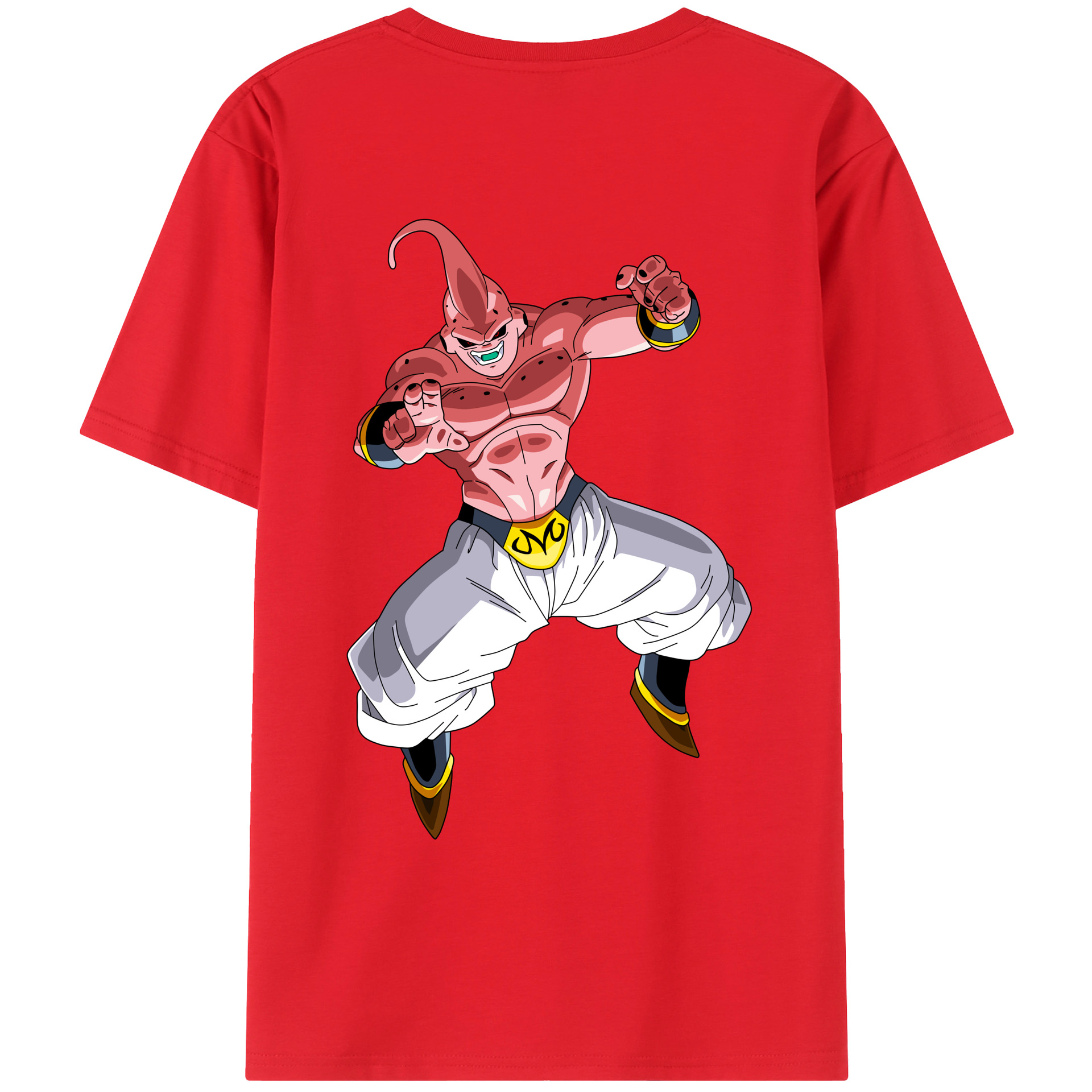 （画像用） ドラゴンボール 魔人ブウ DRAGON BALL Majin Buu 綿100％ メンズ半袖Tシャツ（バックプリント） 通気性