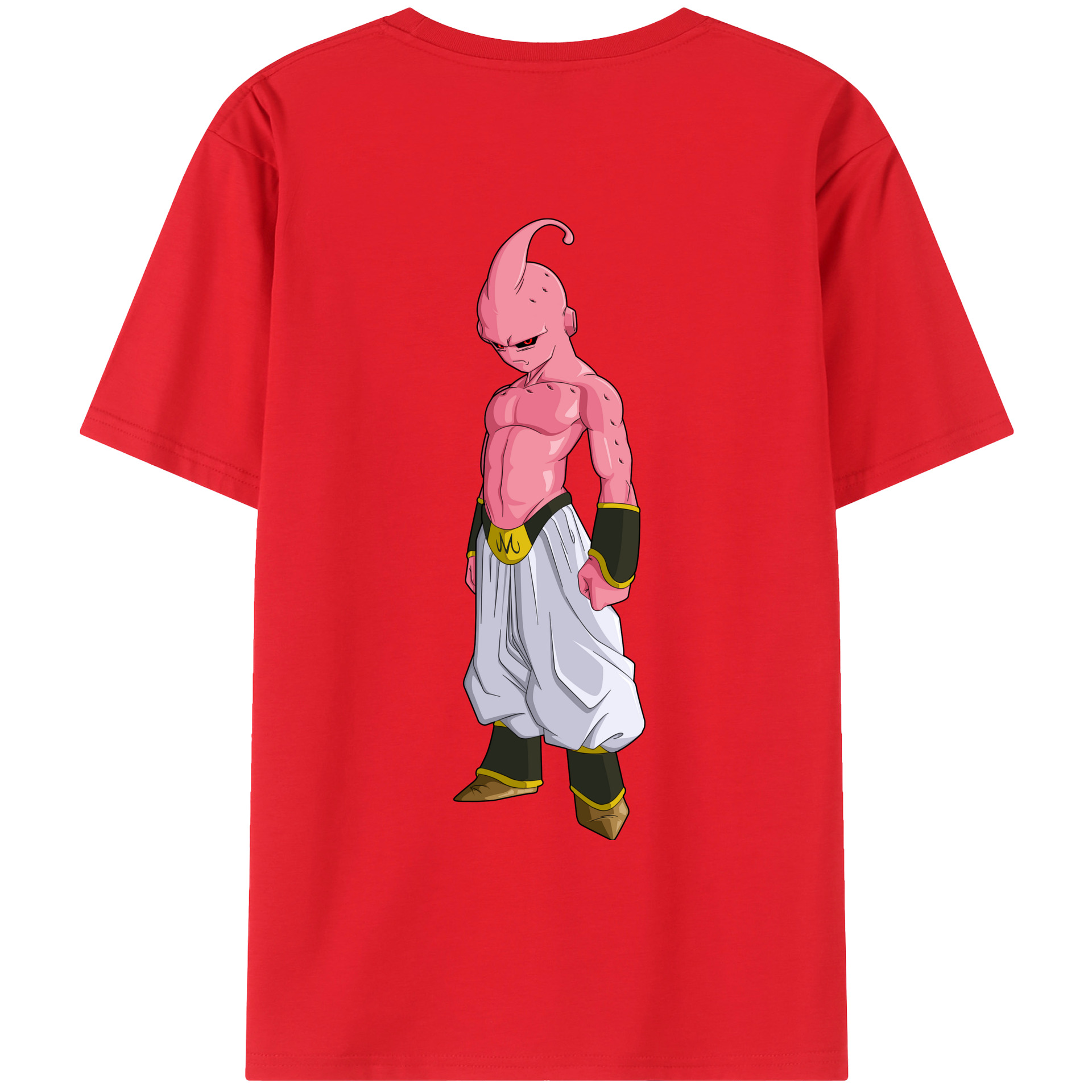 （画像用） ドラゴンボール 魔人ブウ DRAGON BALL Majin Buu 綿100％ メンズ半袖Tシャツ（バックプリント） 通気性