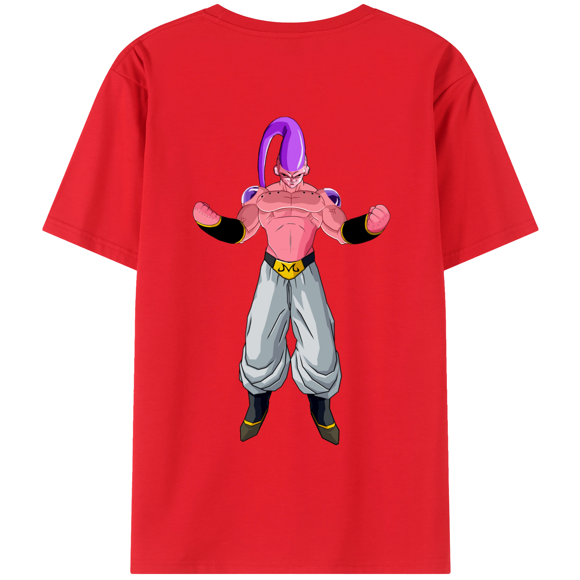 （画像用） ドラゴンボール 魔人ブウ DRAGON BALL Majin Buu 綿100％ メンズ半袖Tシャツ（バックプリント） 通気性