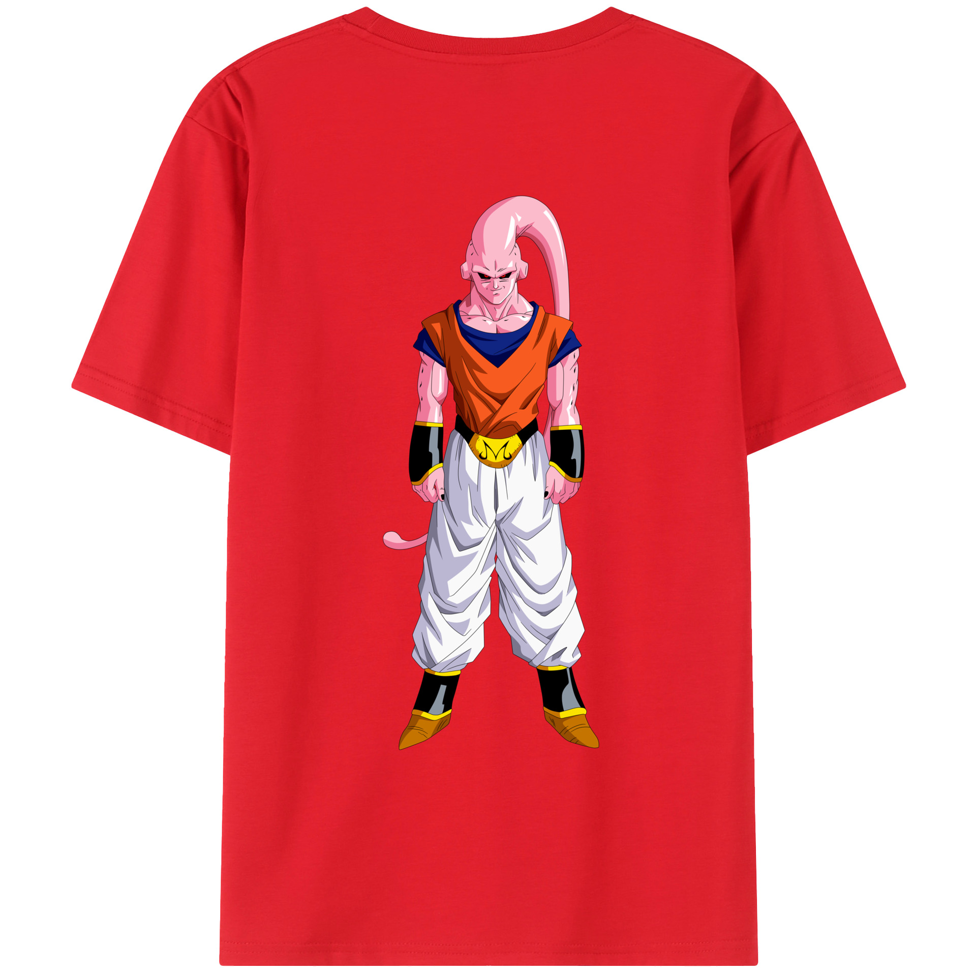 （画像用） ドラゴンボール 魔人ブウ DRAGON BALL Majin Buu 綿100％ メンズ半袖Tシャツ（バックプリント） 通気性