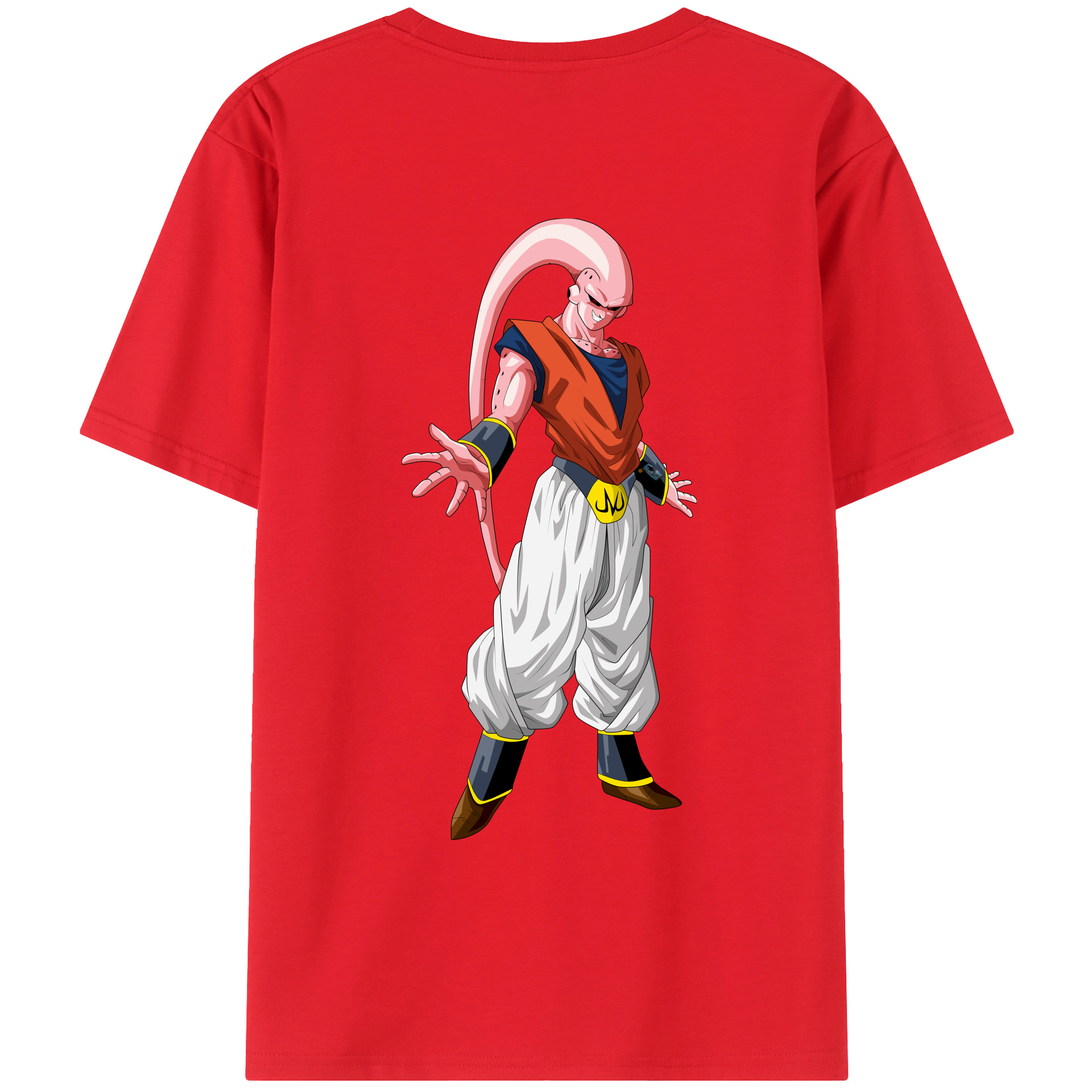 （画像用） ドラゴンボール 魔人ブウ DRAGON BALL Majin Buu 綿100％ メンズ半袖Tシャツ（バックプリント） 通気性