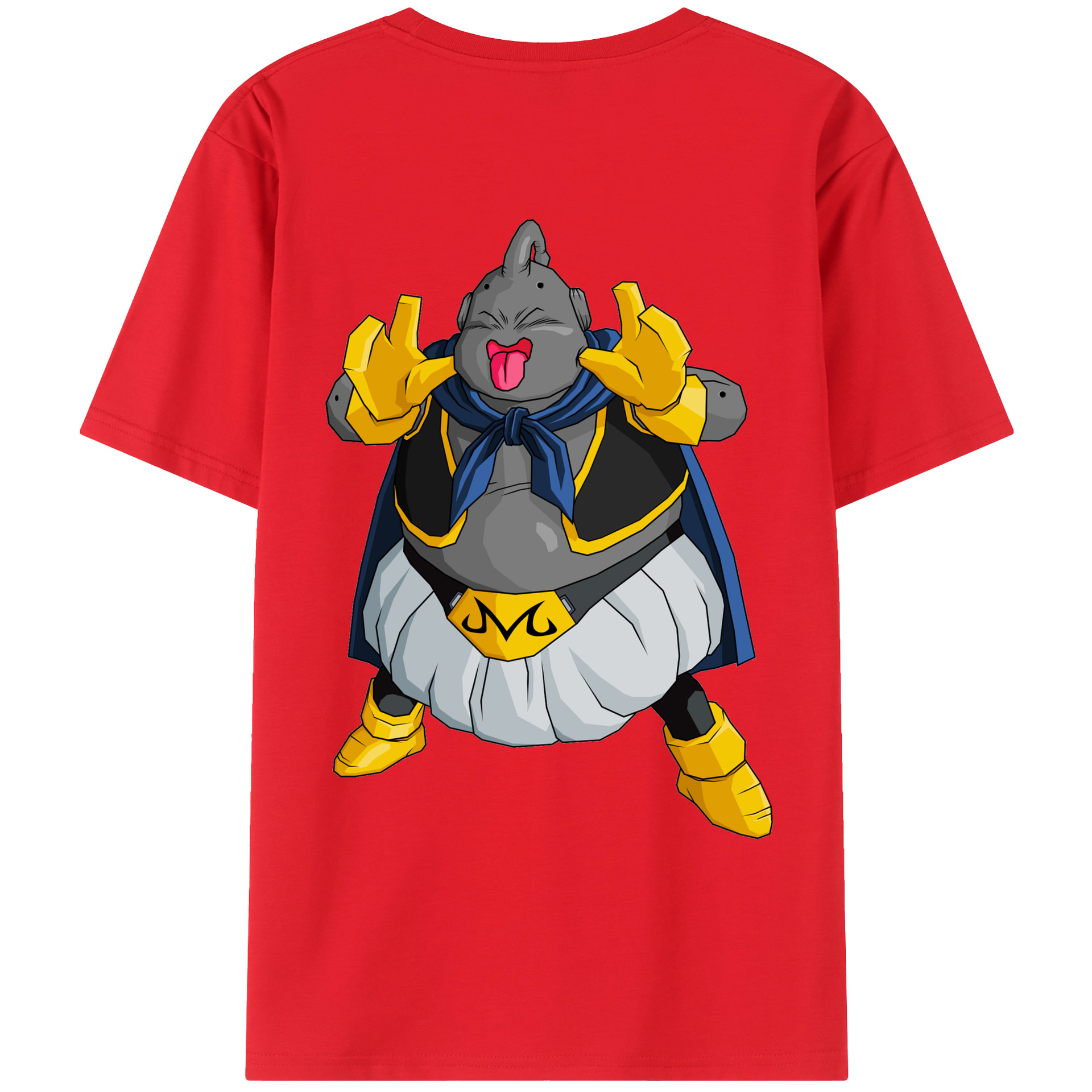 （画像用） ドラゴンボール 魔人ブウ DRAGON BALL Majin Buu 綿100％ メンズ半袖Tシャツ（バックプリント） 通気性
