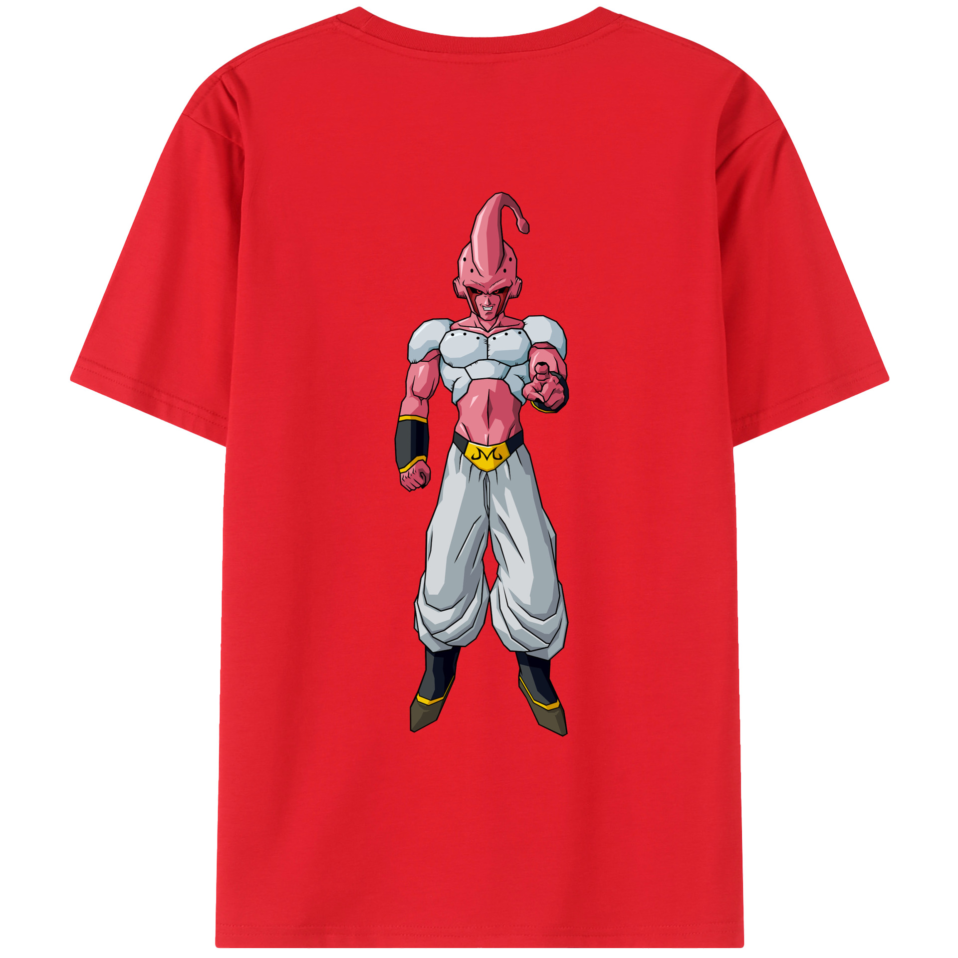 （画像用） ドラゴンボール 魔人ブウ DRAGON BALL Majin Buu 綿100％ メンズ半袖Tシャツ（バックプリント） 通気性