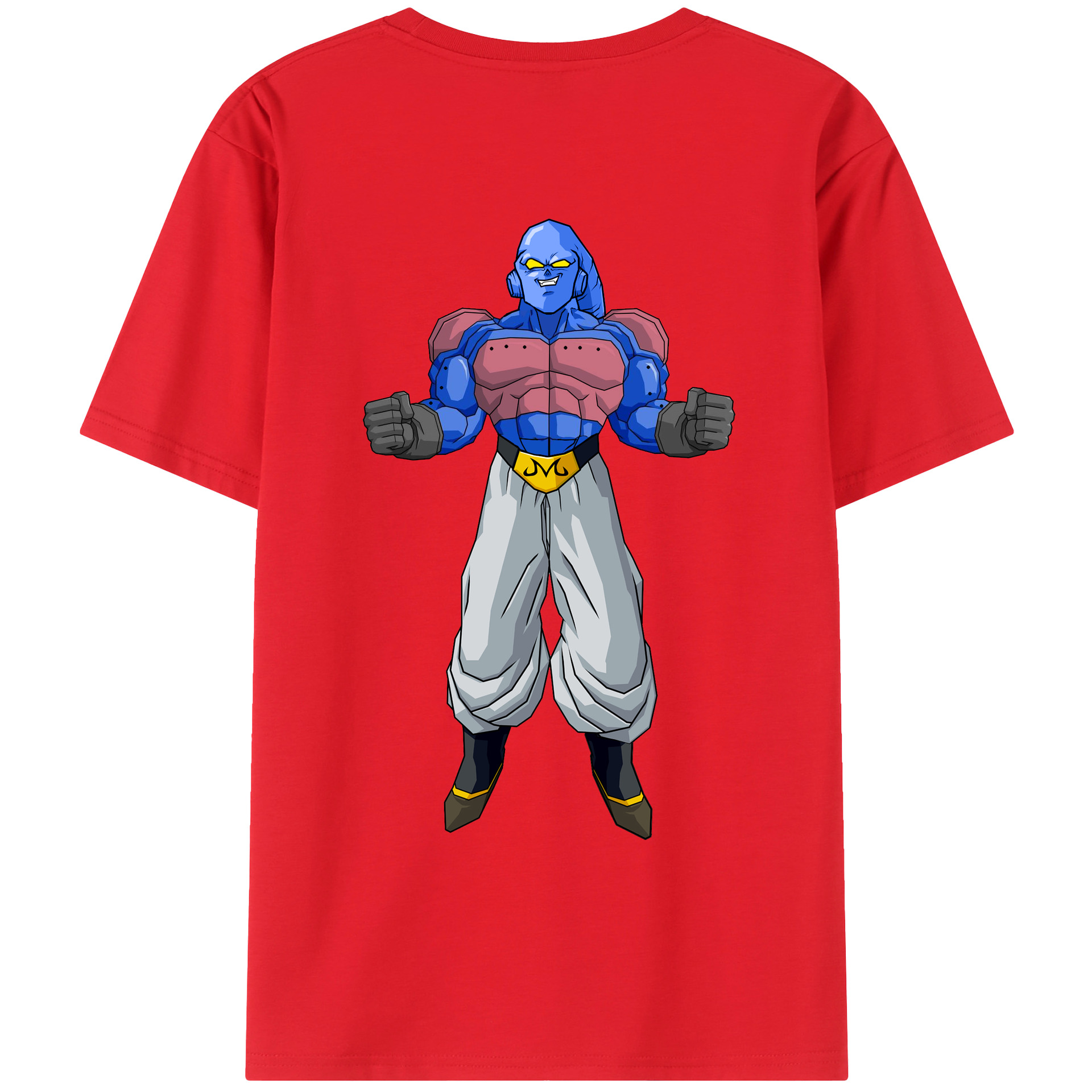 （画像用） ドラゴンボール 魔人ブウ DRAGON BALL Majin Buu 綿100％ メンズ半袖Tシャツ（バックプリント） 通気性