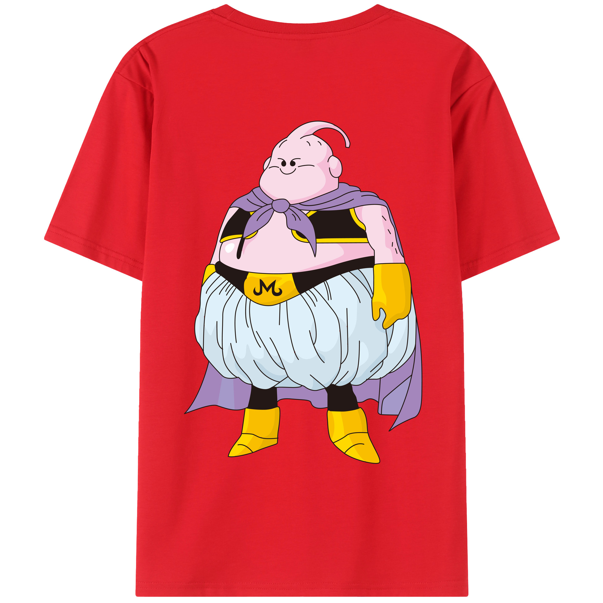 （画像用） ドラゴンボール 魔人ブウ DRAGON BALL Majin Buu 綿100％ メンズ半袖Tシャツ（バックプリント） 通気性