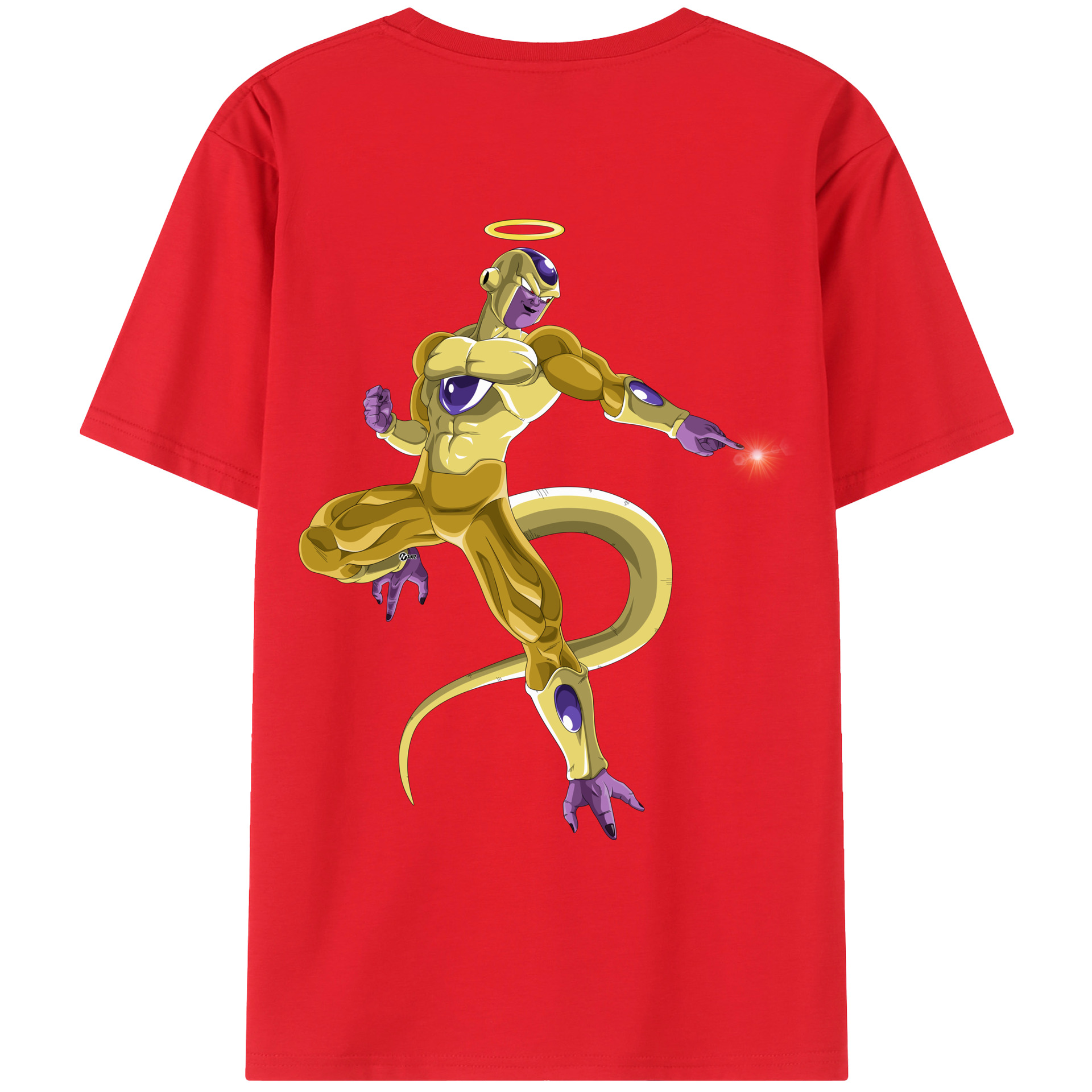 （画像用） ドラゴンボール フリーザ DRAGON BALL Frieza 綿100％ メンズ半袖Tシャツ（バックプリント） 通気性
