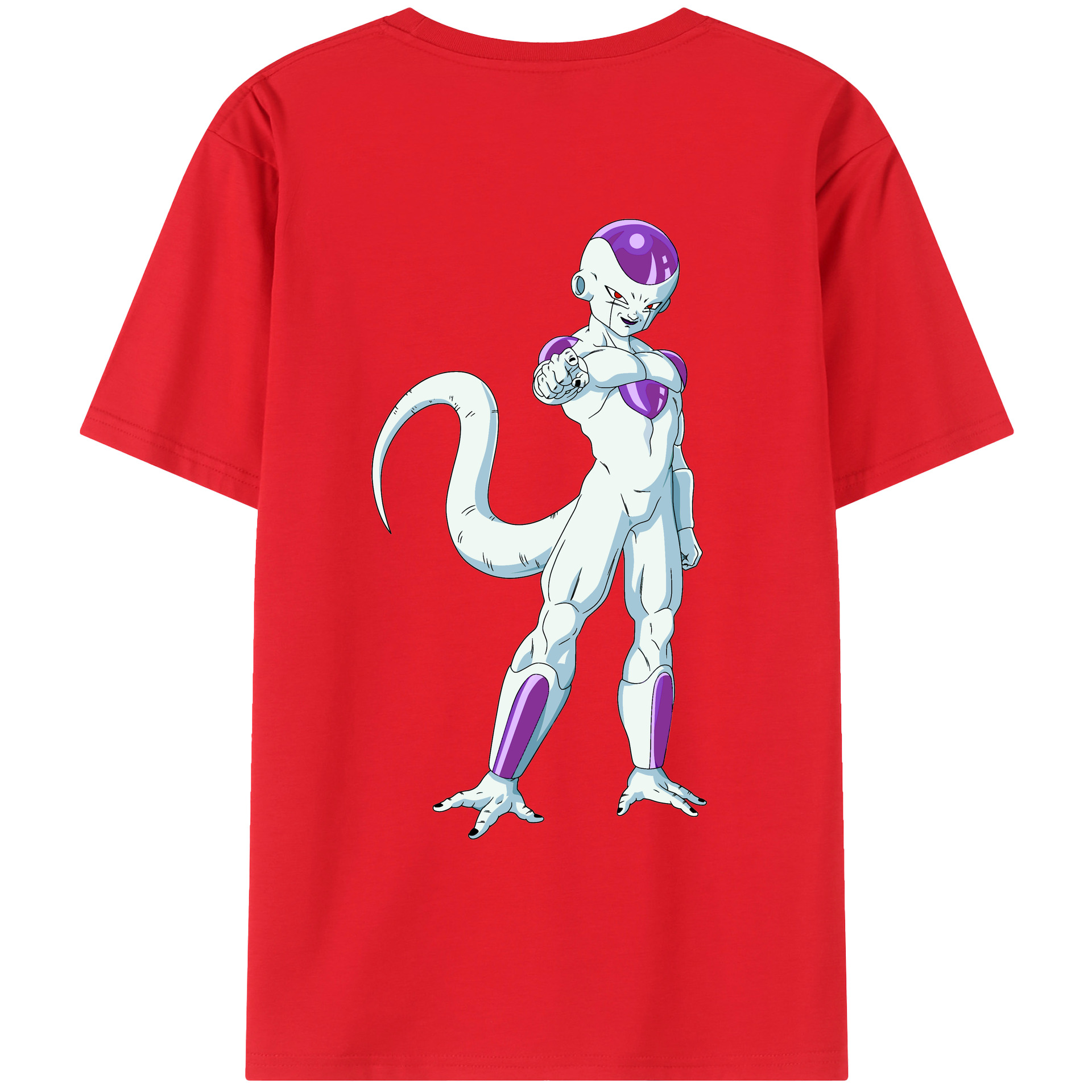 （画像用） ドラゴンボール フリーザ DRAGON BALL Frieza 綿100％ メンズ半袖Tシャツ（バックプリント） 通気性