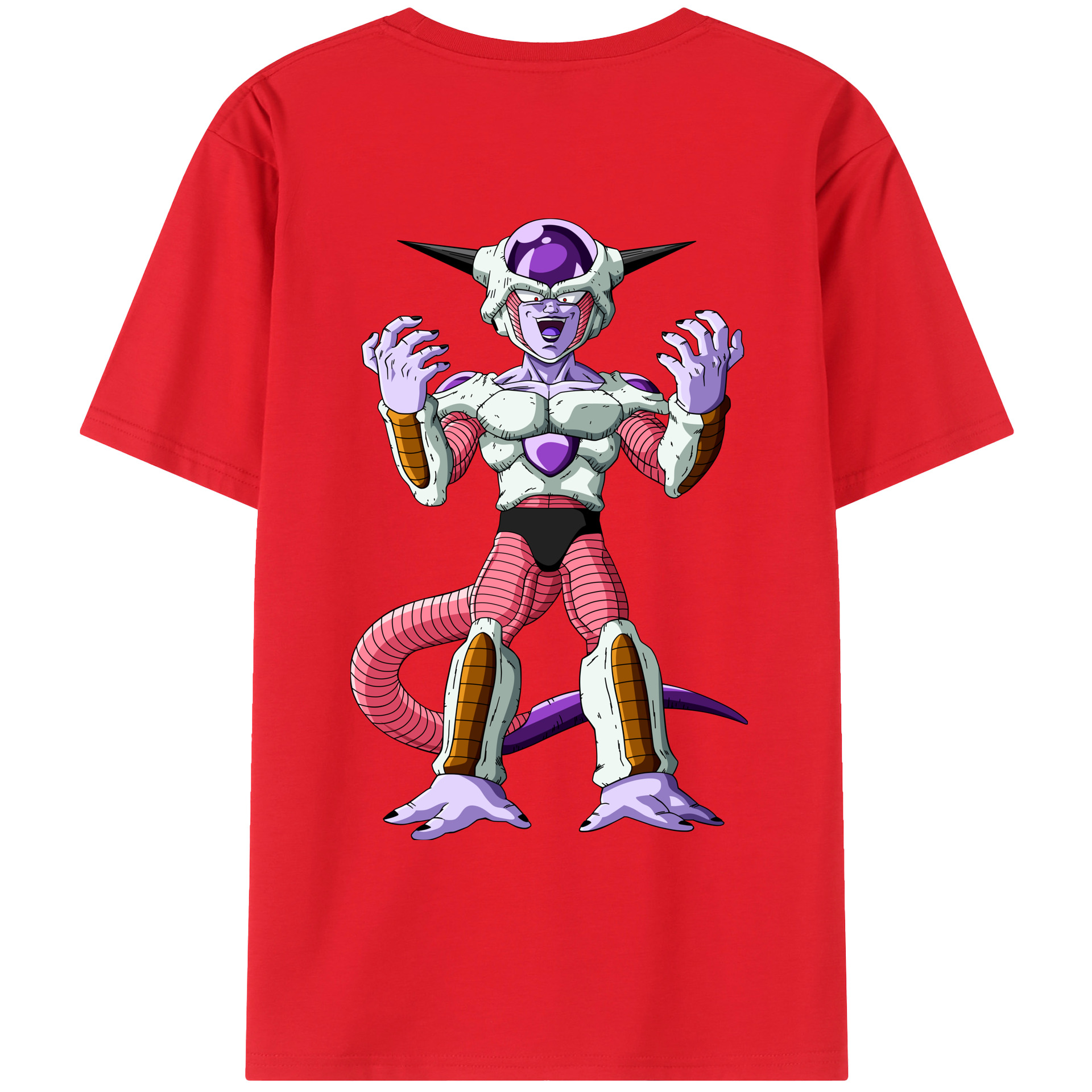 （画像用） ドラゴンボール フリーザ DRAGON BALL Frieza 綿100％ メンズ半袖Tシャツ（バックプリント） 通気性