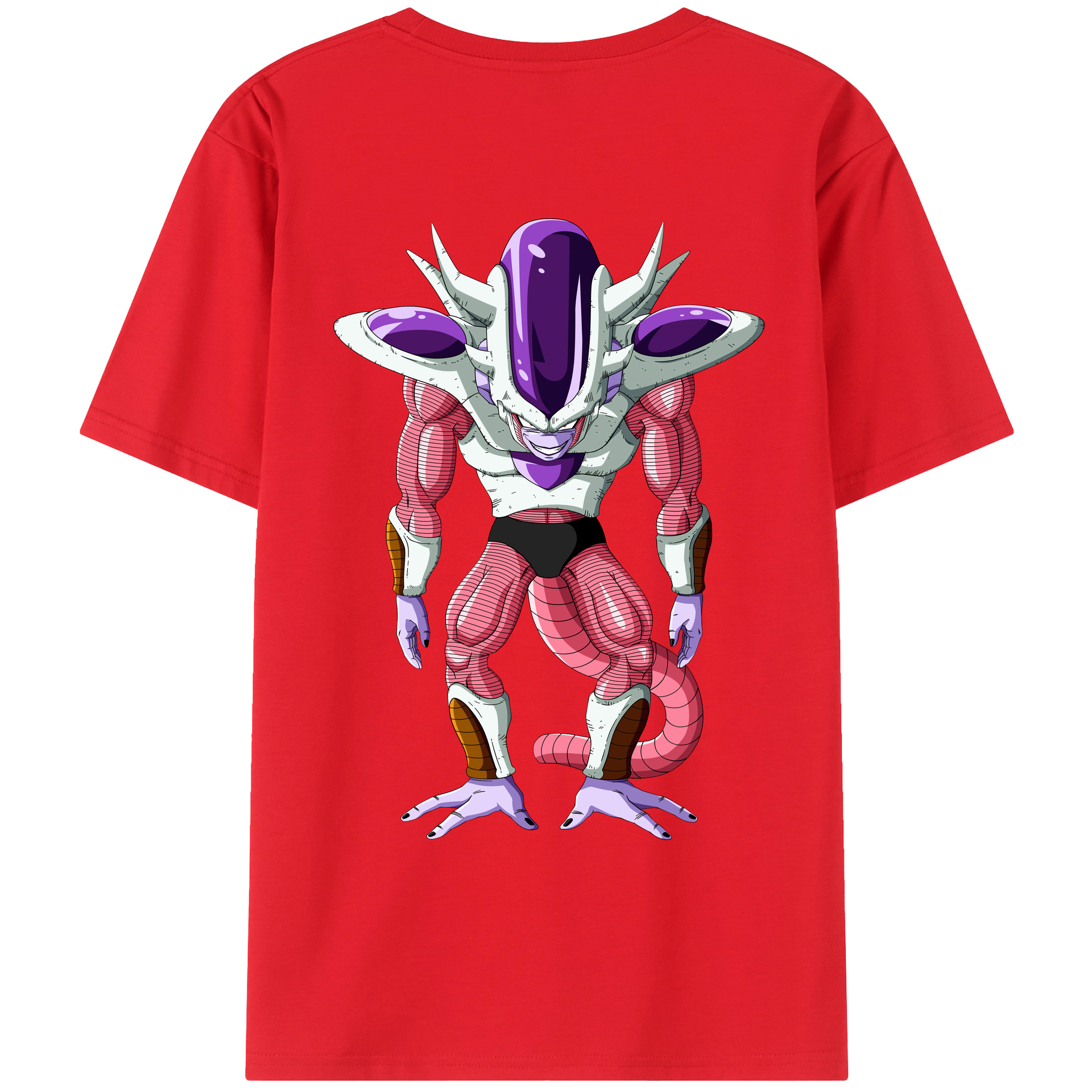 （画像用） ドラゴンボール フリーザ DRAGON BALL Frieza 綿100％ メンズ半袖Tシャツ（バックプリント） 通気性