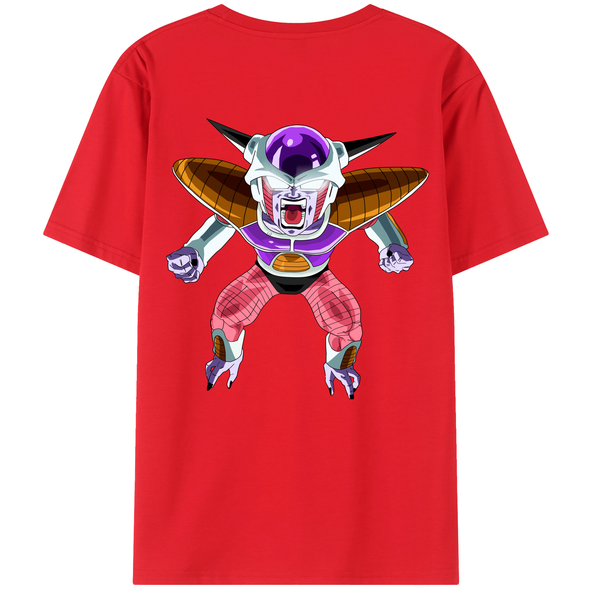 （画像用） ドラゴンボール フリーザ DRAGON BALL Frieza 綿100％ メンズ半袖Tシャツ（バックプリント） 通気性