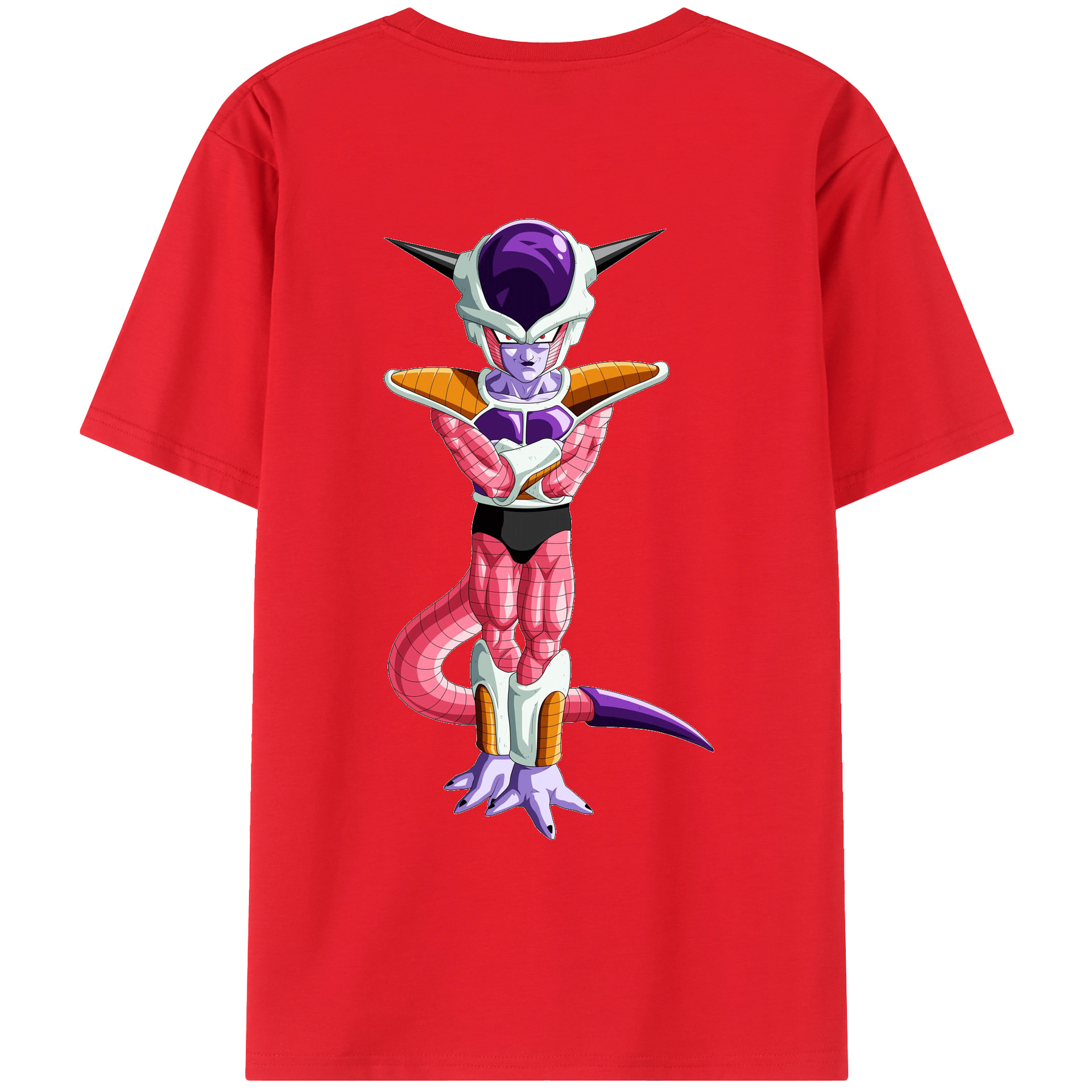 （画像用） ドラゴンボール フリーザ DRAGON BALL Frieza 綿100％ メンズ半袖Tシャツ（バックプリント） 通気性