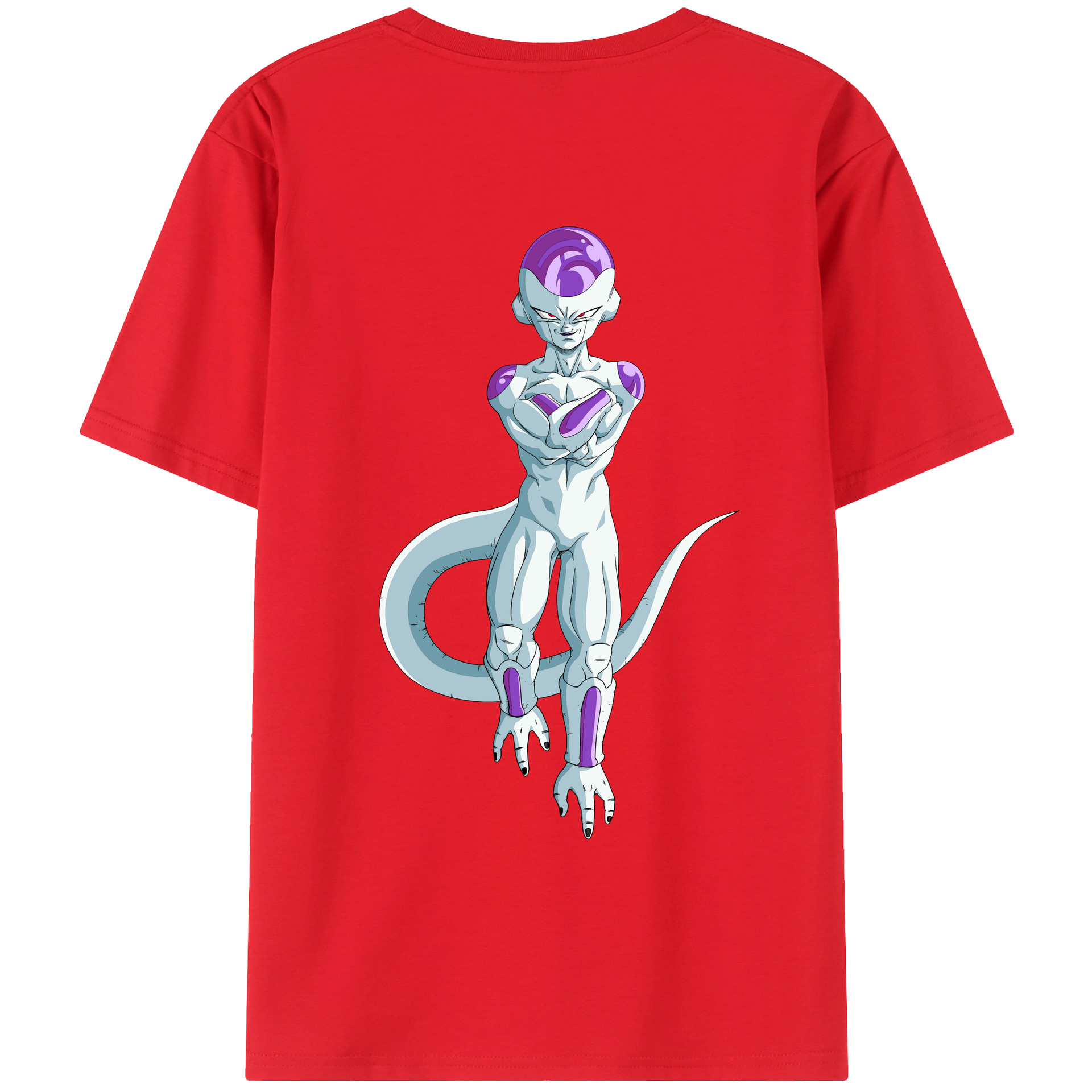 （画像用） ドラゴンボール フリーザ DRAGON BALL Frieza 綿100％ メンズ半袖Tシャツ（バックプリント） 通気性