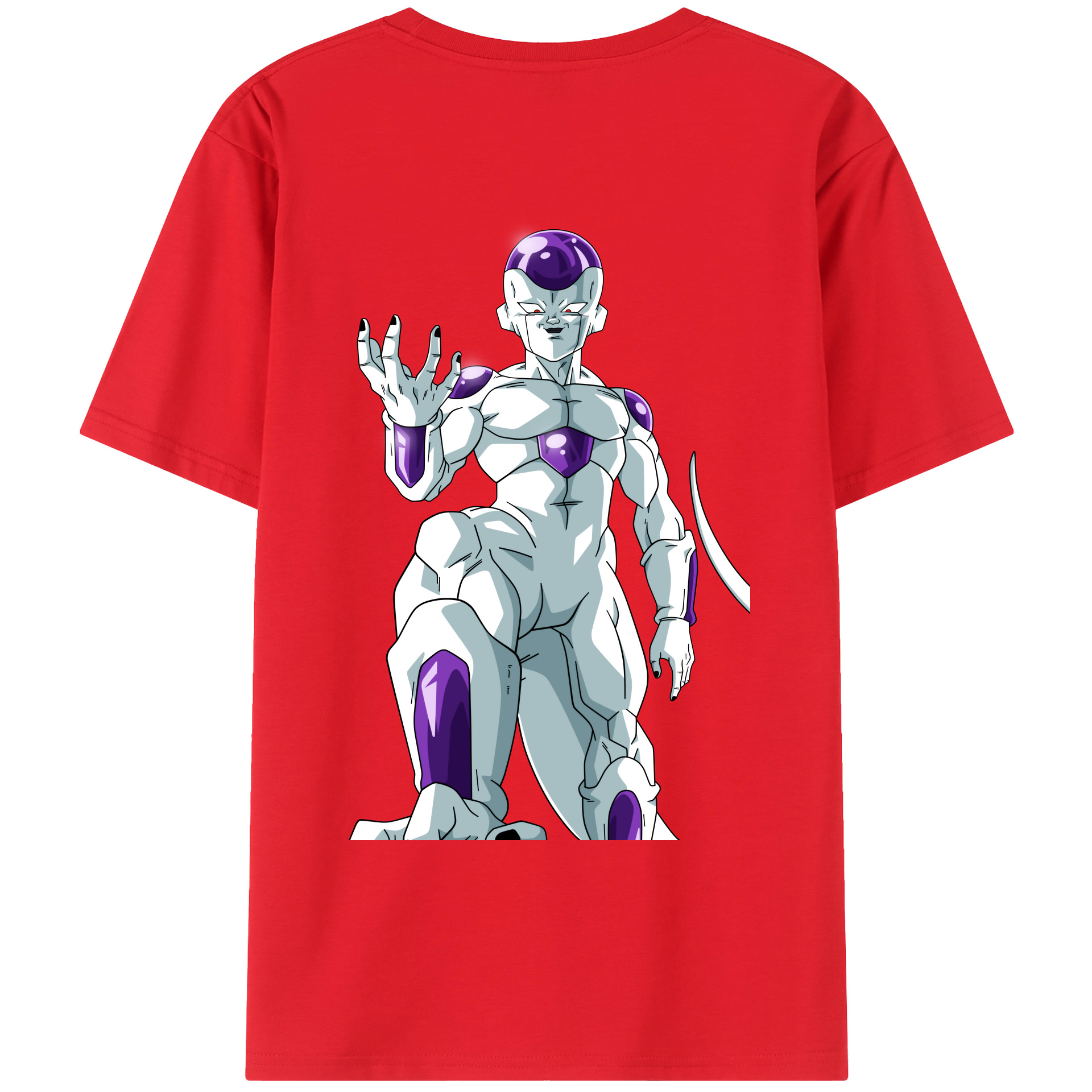 （画像用） ドラゴンボール フリーザ DRAGON BALL Frieza 綿100％ メンズ半袖Tシャツ（バックプリント） 通気性