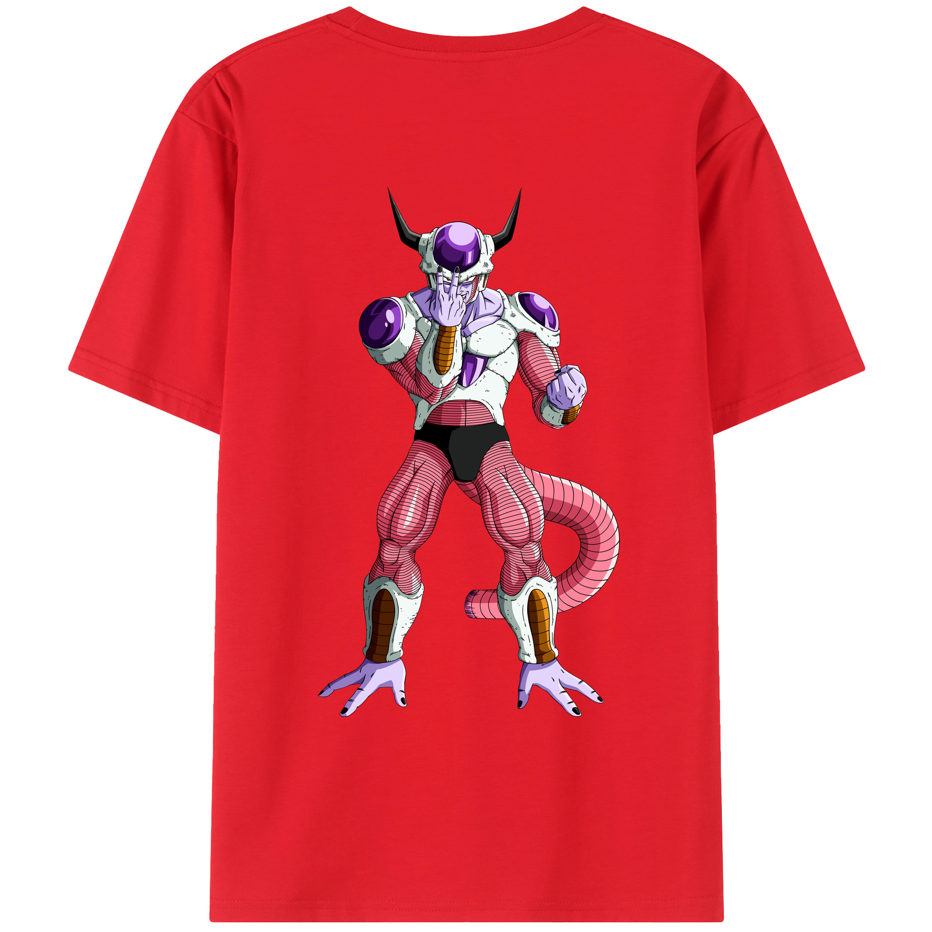 （画像用） ドラゴンボール フリーザ DRAGON BALL Frieza 綿100％ メンズ半袖Tシャツ（バックプリント） 通気性