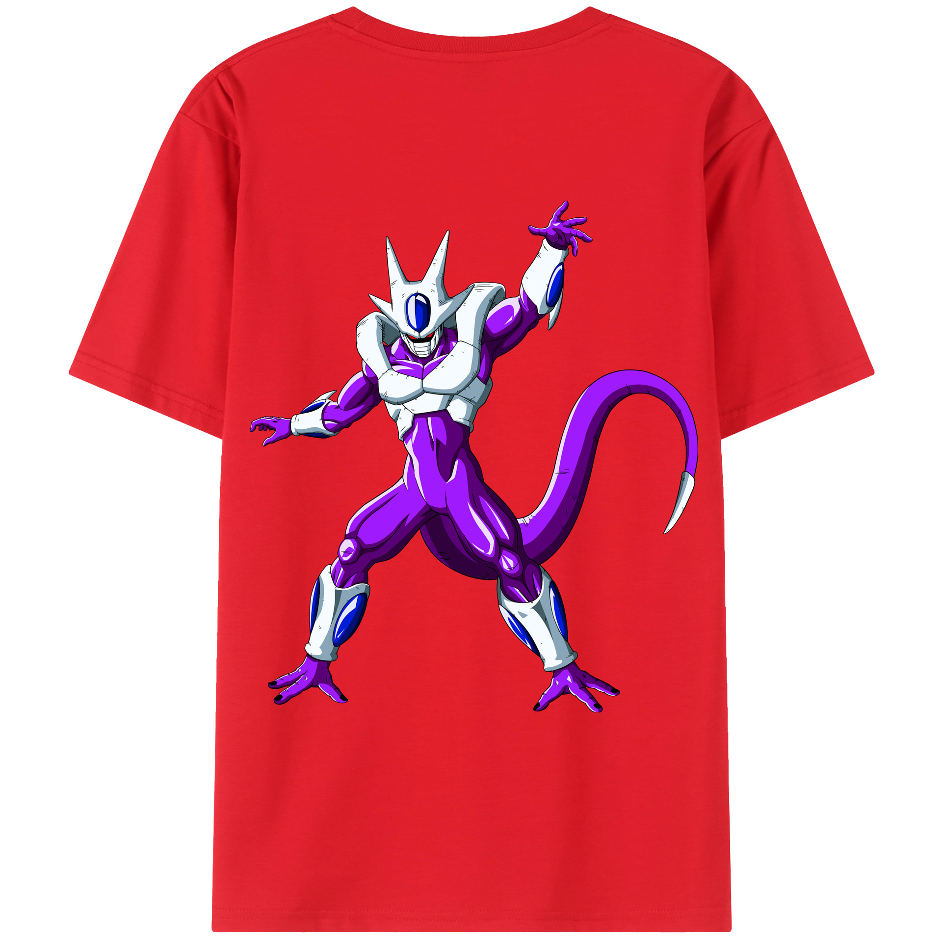（画像用） ドラゴンボール クウラ DRAGON BALL Cooler Coora 綿100％ メンズ半袖Tシャツ（バックプリント） 通気性