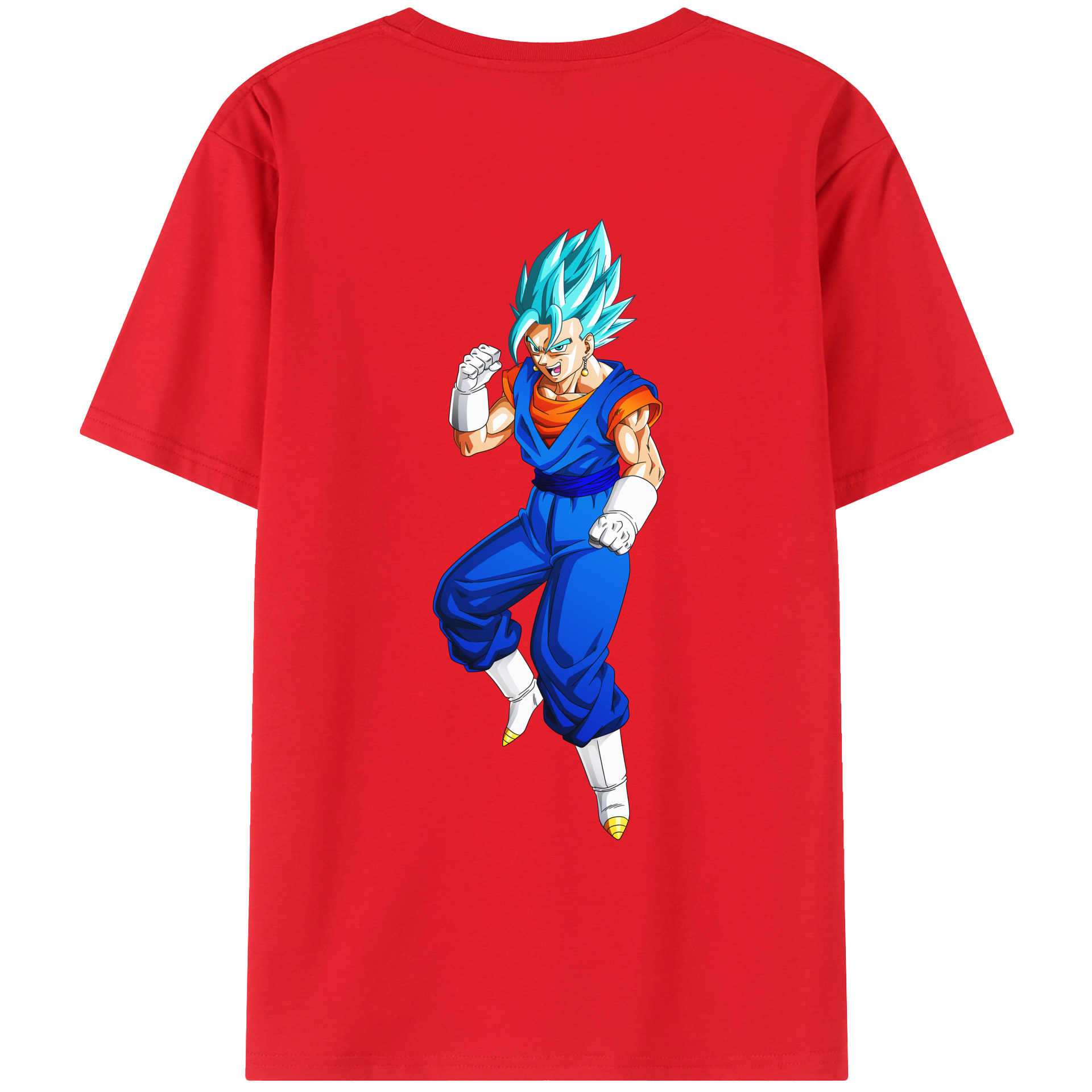 （画像用） ドラゴンボール ベジット DRAGON BALL Vegetto 綿100％ メンズ半袖Tシャツ（バックプリント） 通気性