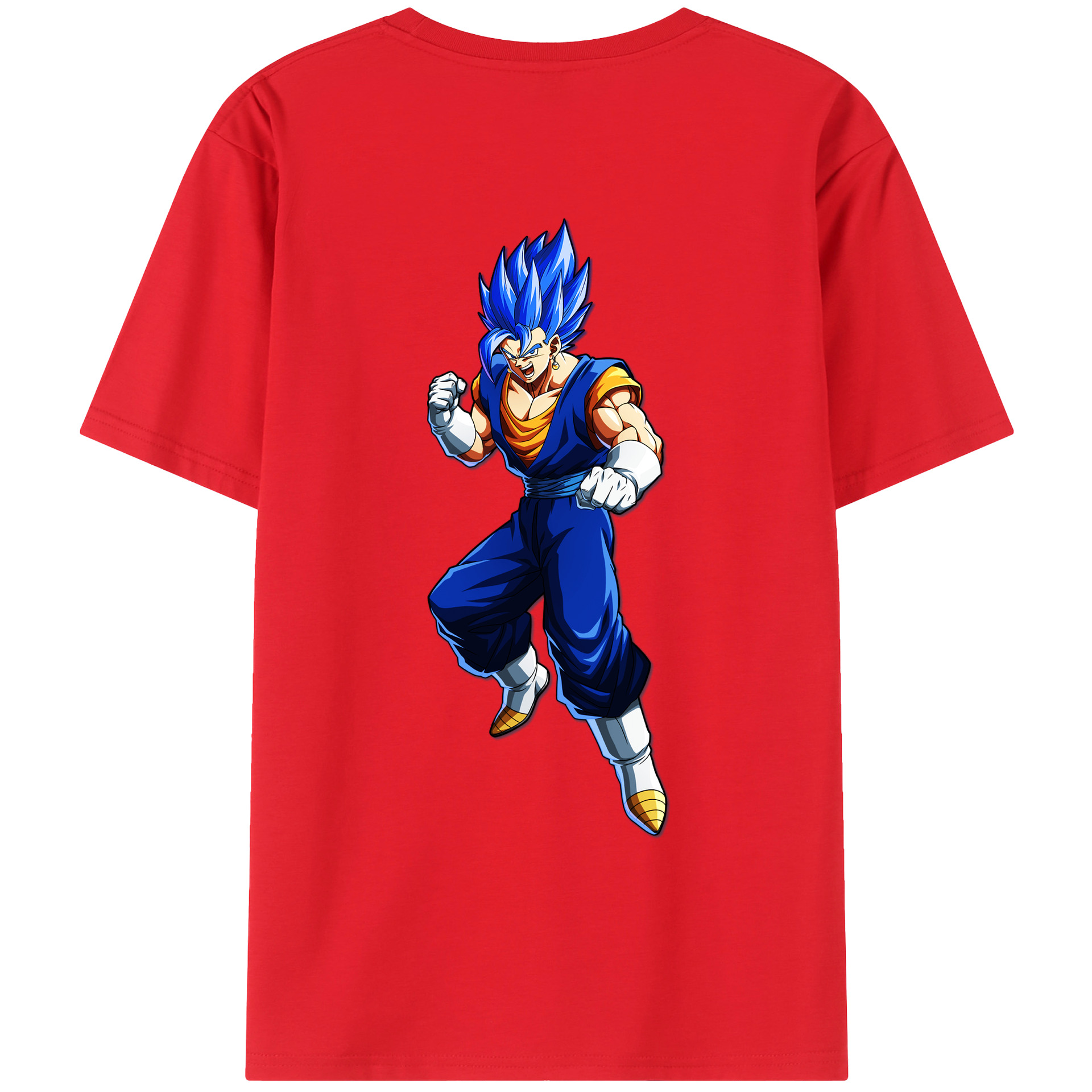 （画像用） ドラゴンボール ベジット DRAGON BALL Vegetto 綿100％ メンズ半袖Tシャツ（バックプリント） 通気性