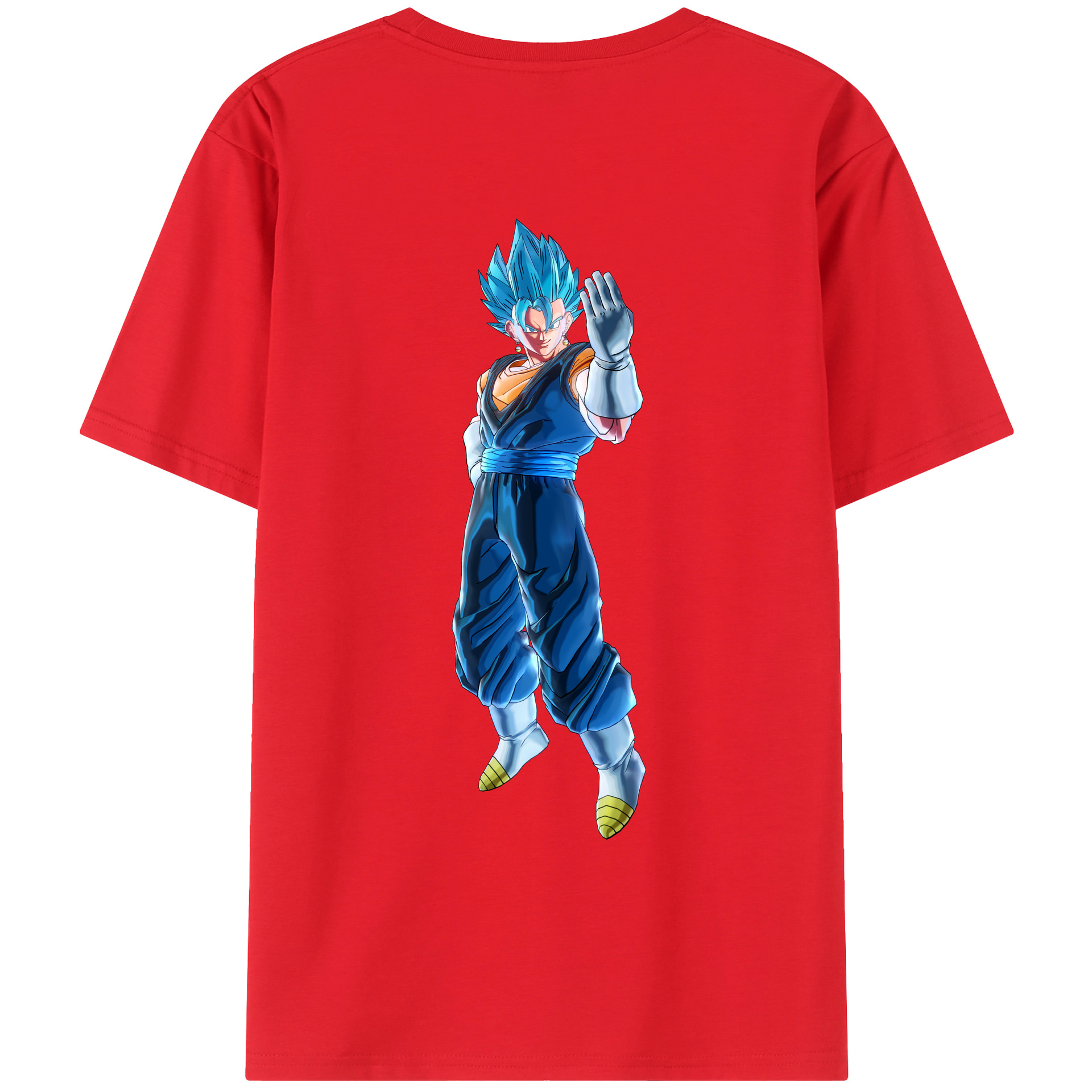 （画像用） ドラゴンボール ベジット DRAGON BALL Vegetto 綿100％ メンズ半袖Tシャツ（バックプリント） 通気性