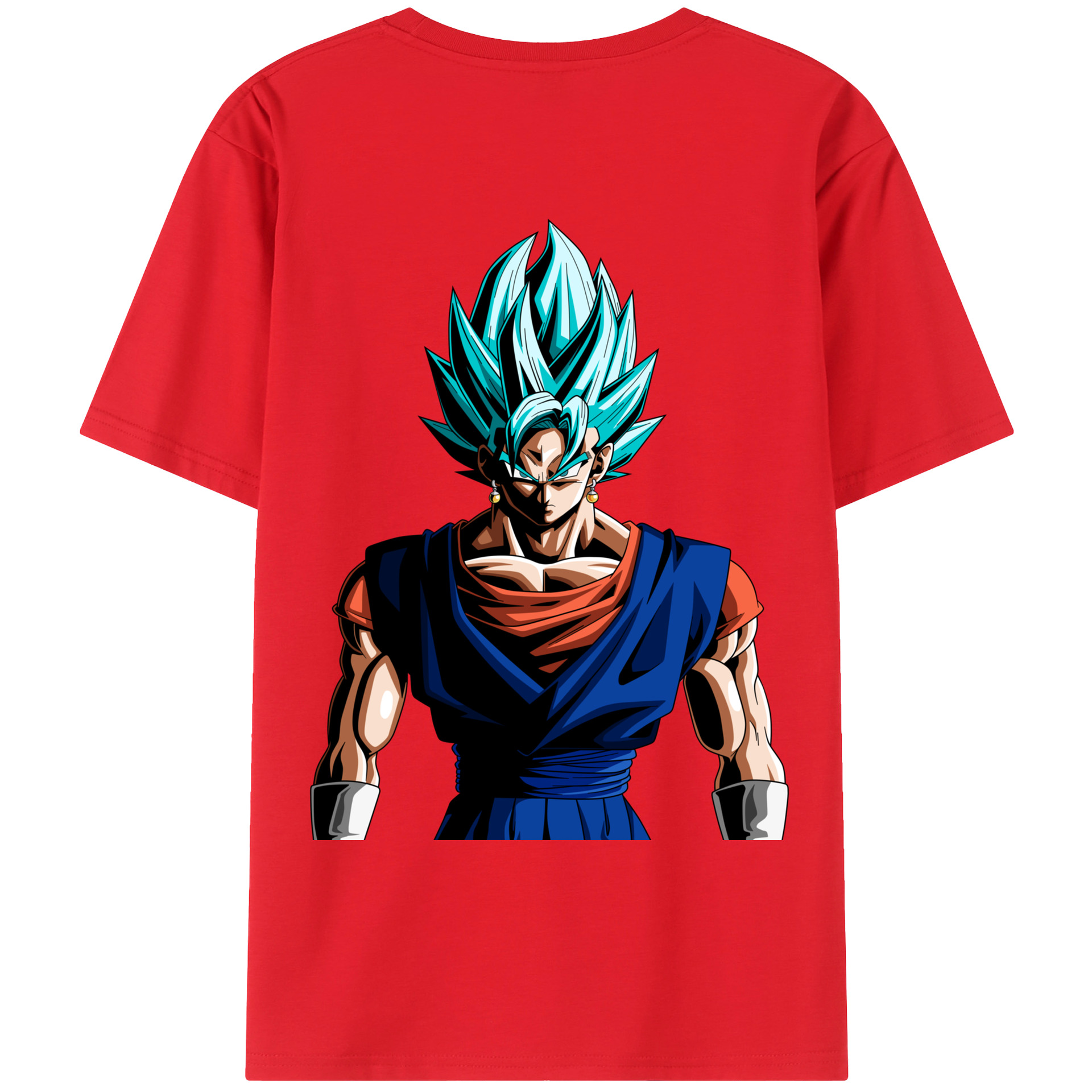 （画像用） ドラゴンボール ベジット DRAGON BALL Vegetto 綿100％ メンズ半袖Tシャツ（バックプリント） 通気性